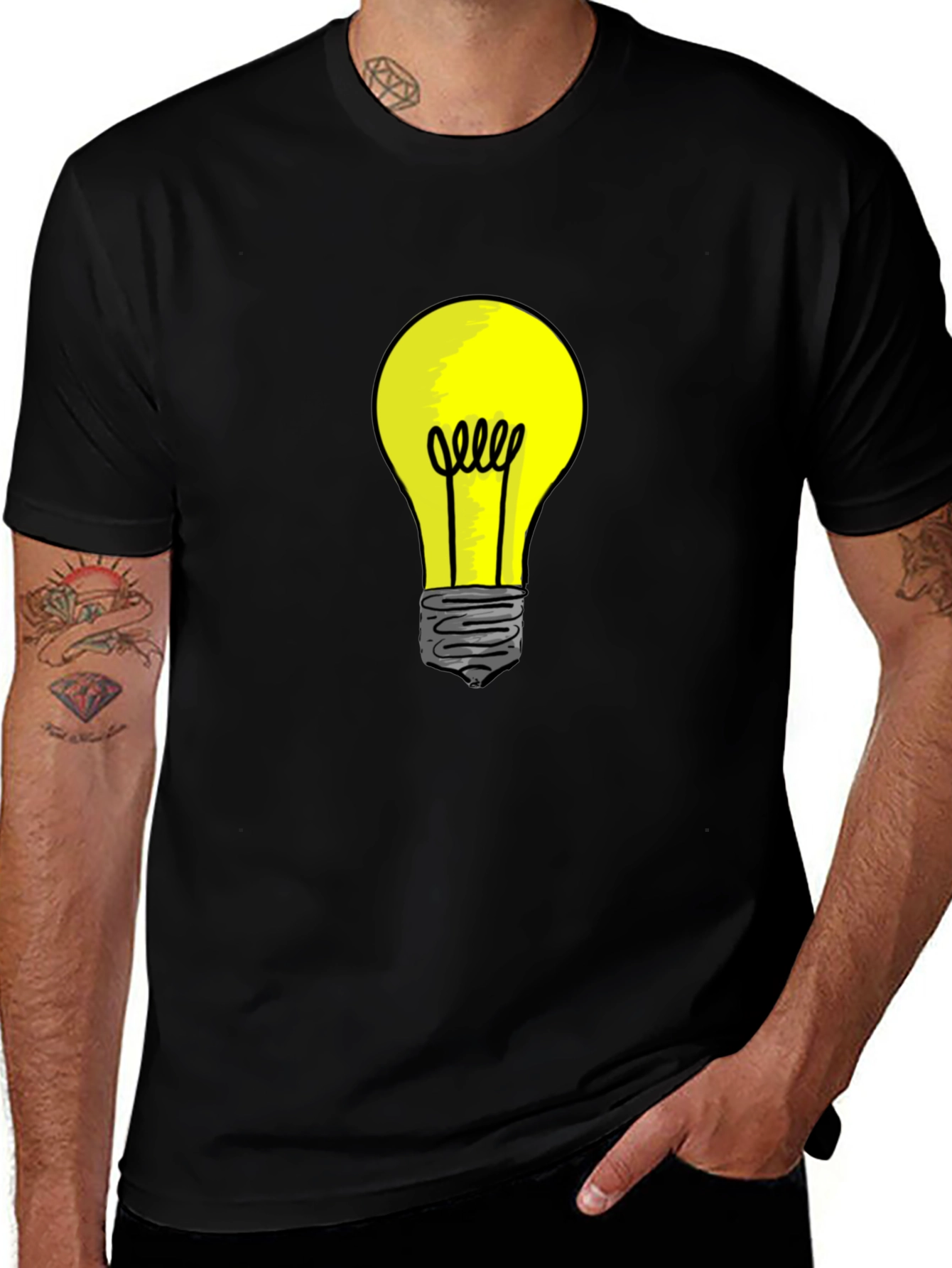 Illuminating Idea: Men's Light Bulb Graphic Tee