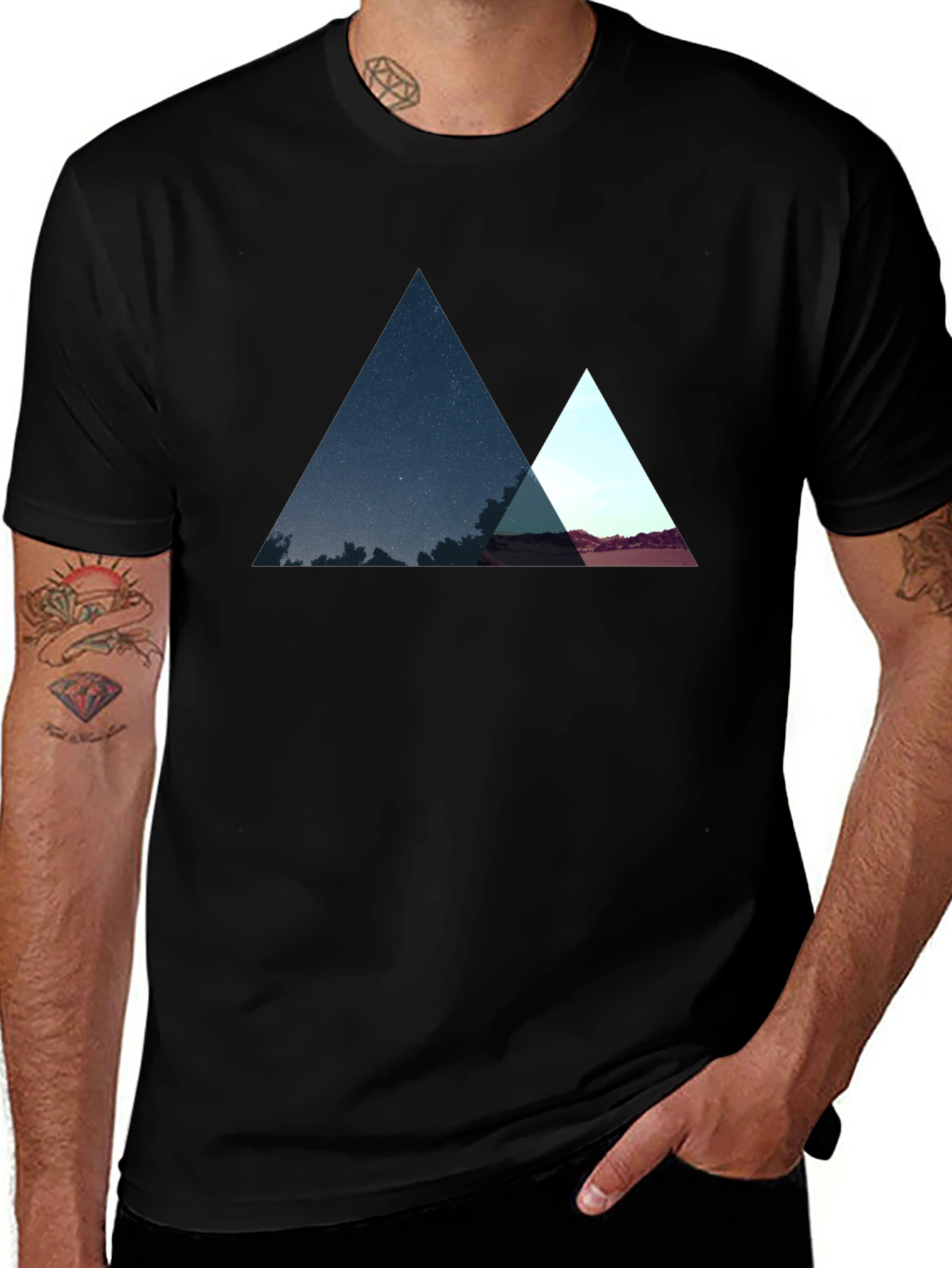 Variant 19 of Mountain View Graphic Tee - Soft Black T-Shirt