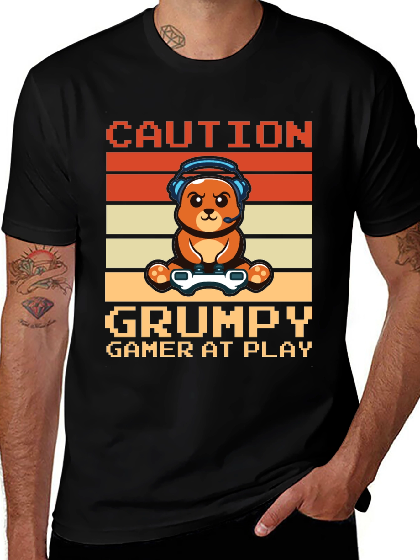 Variant 21 of Grumpy Gamer At Play T-Shirt