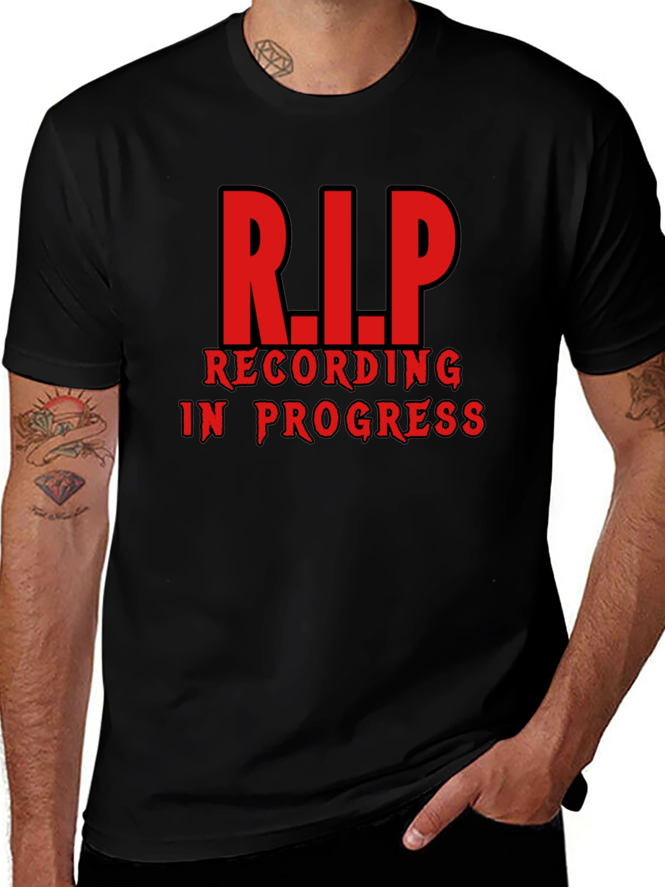 R.I.P. Recording in Progress Black T-Shirt
