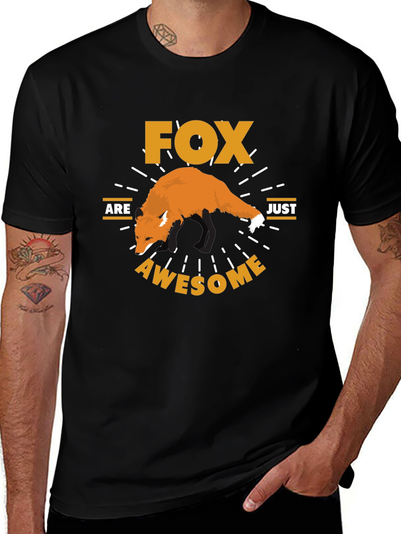 Variant 13 of Fox Are Just Awesome T-Shirt - Animal Graphic Tee