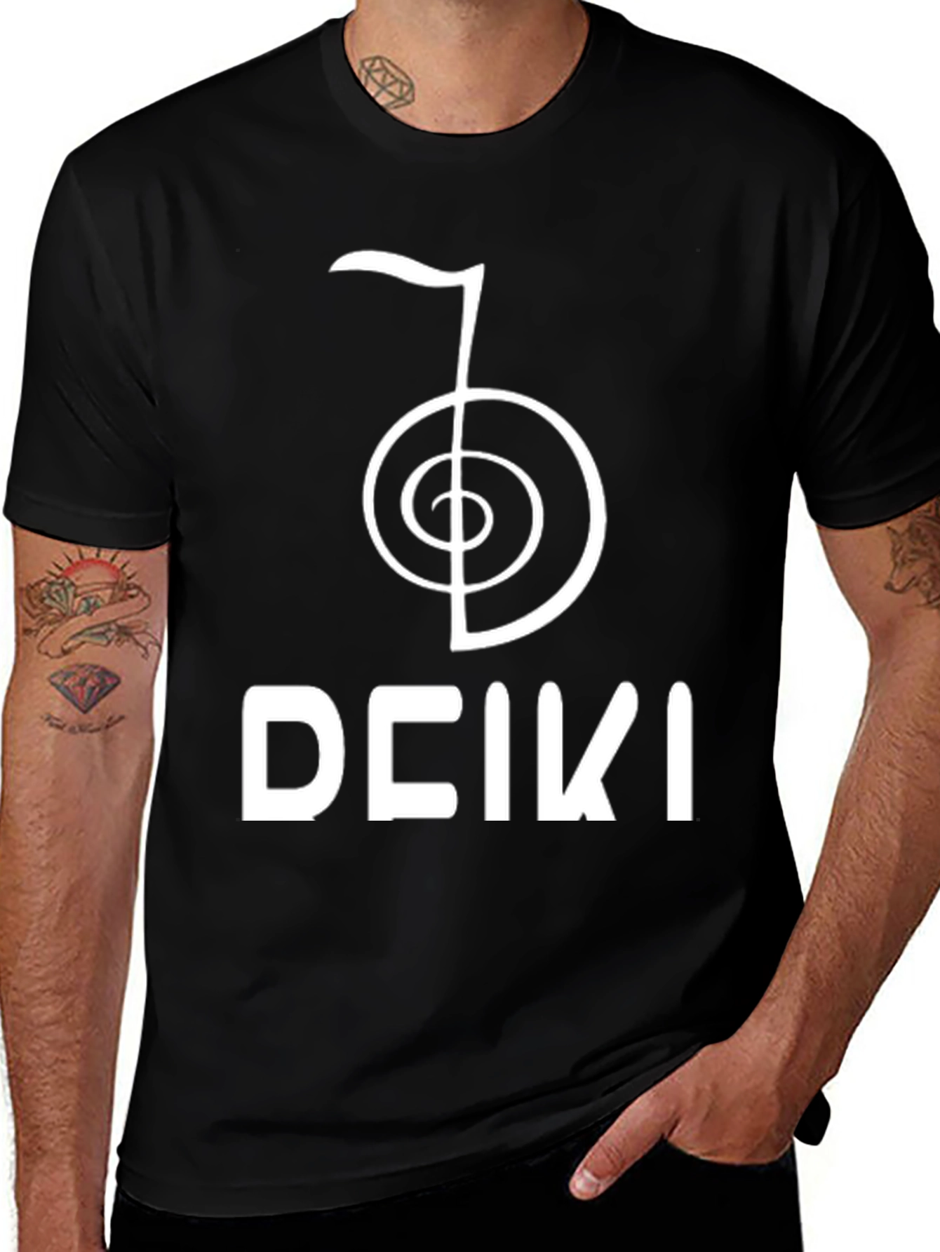 Reiki Symbol T-Shirt - Black Healing Energy Tee