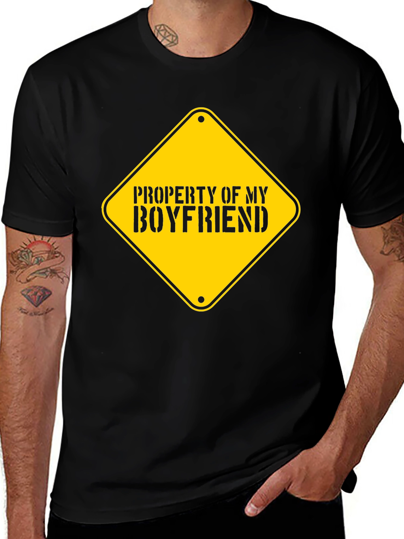 Variant 10 of Property of My Boyfriend Black Graphic Tee