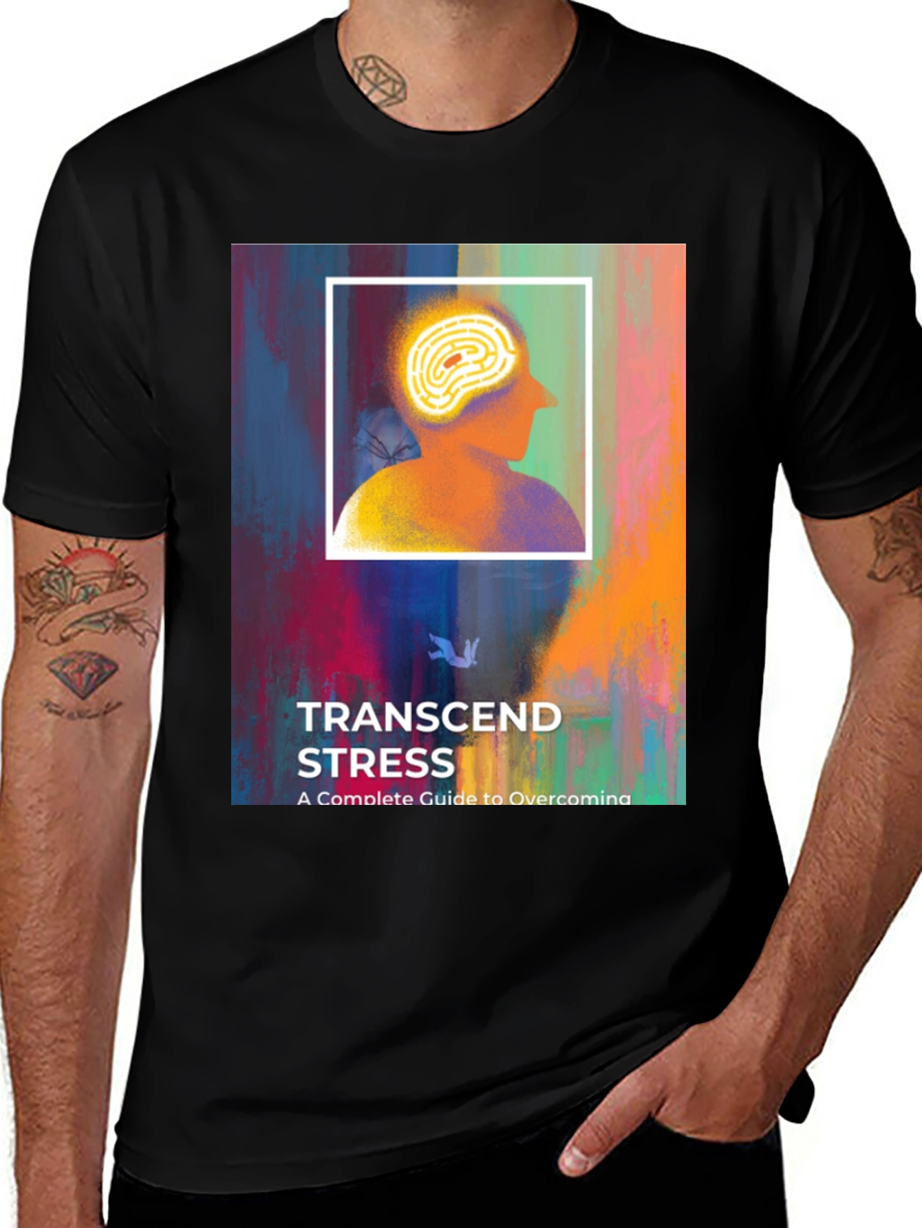 Transcend Stress T-Shirt: Mindful Brain Design