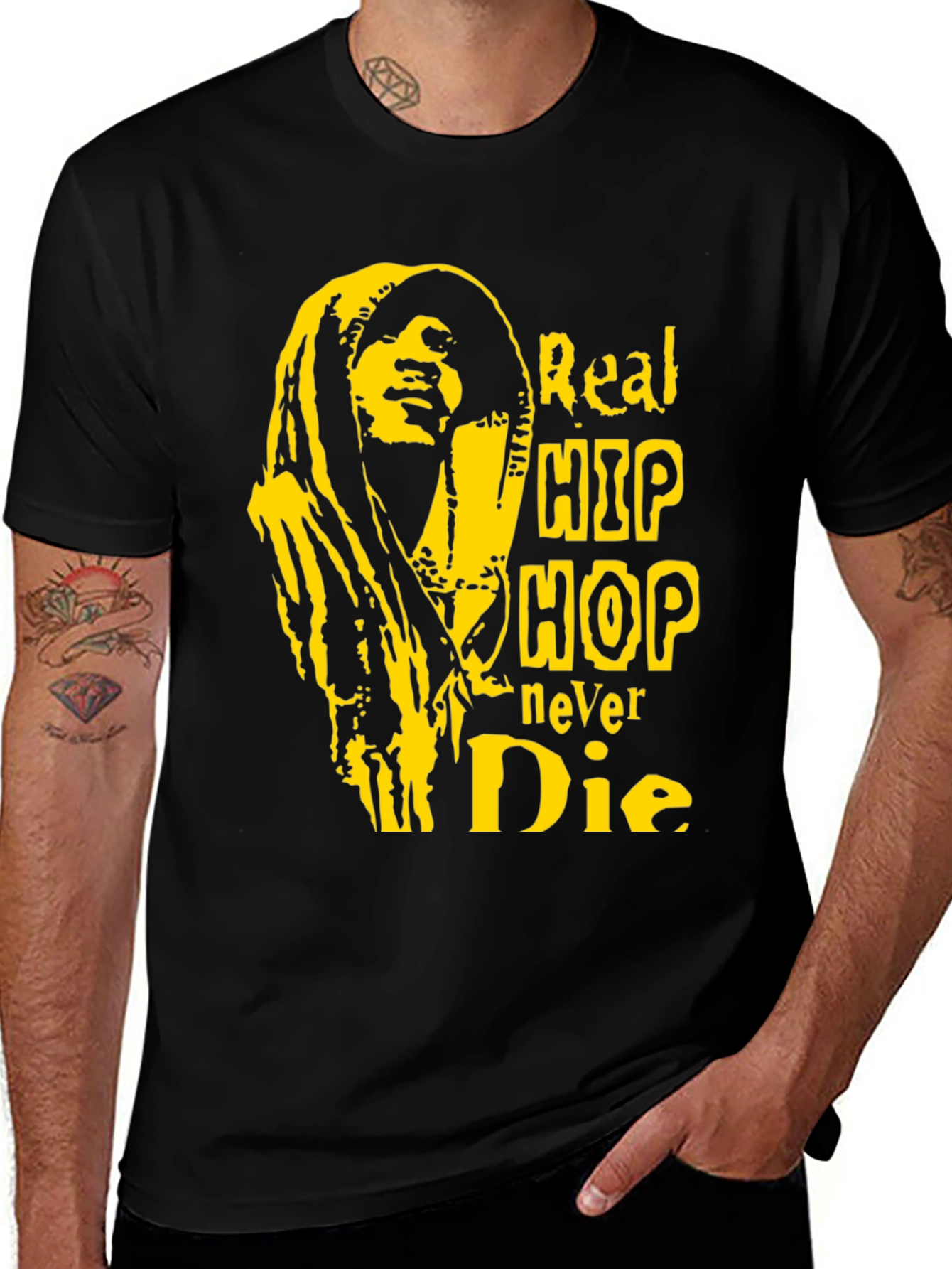 Variant 23 of Real Hip Hop Never Die Graphic Tee