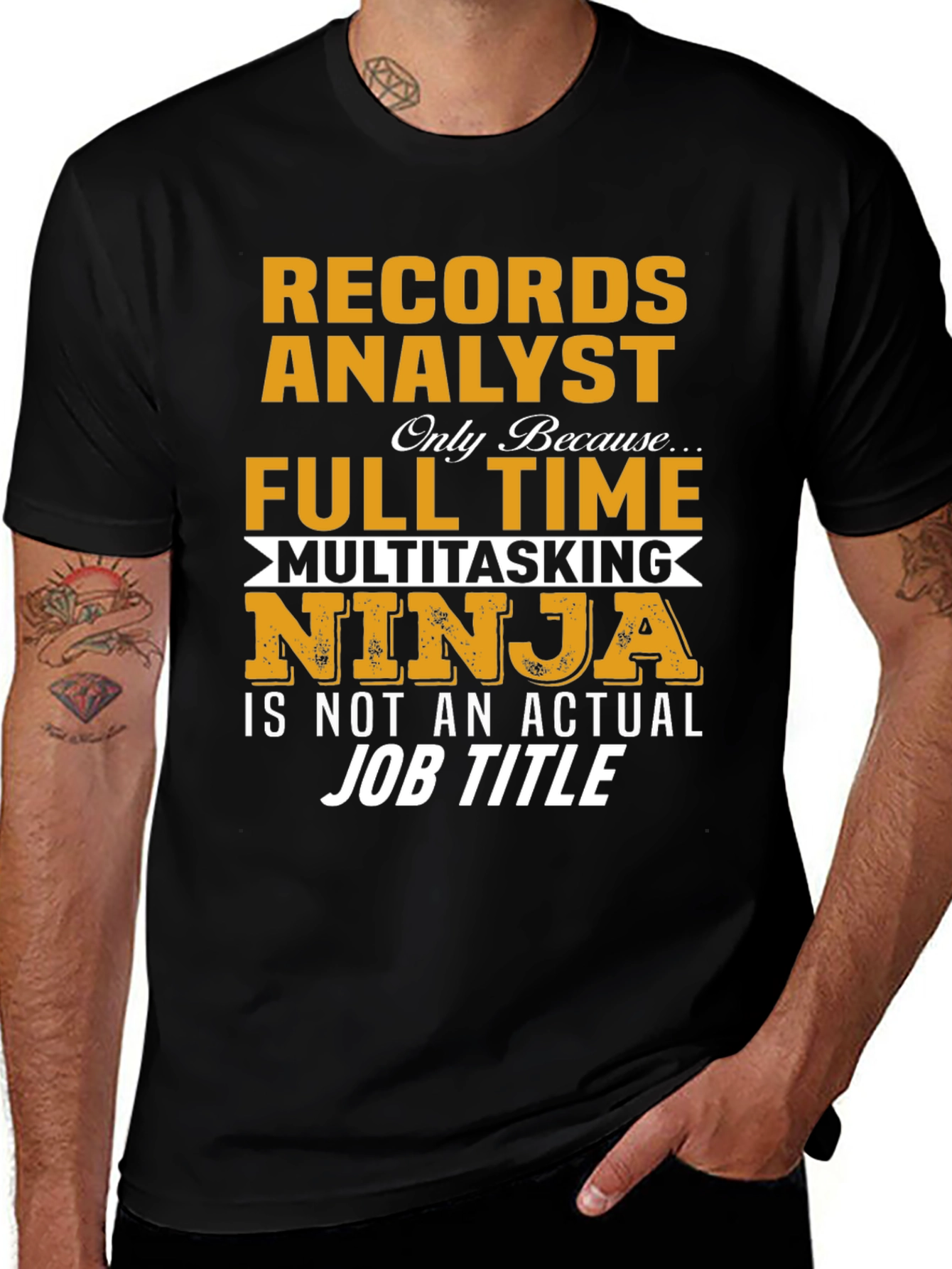 Records Analyst Multitasking Ninja T-Shirt