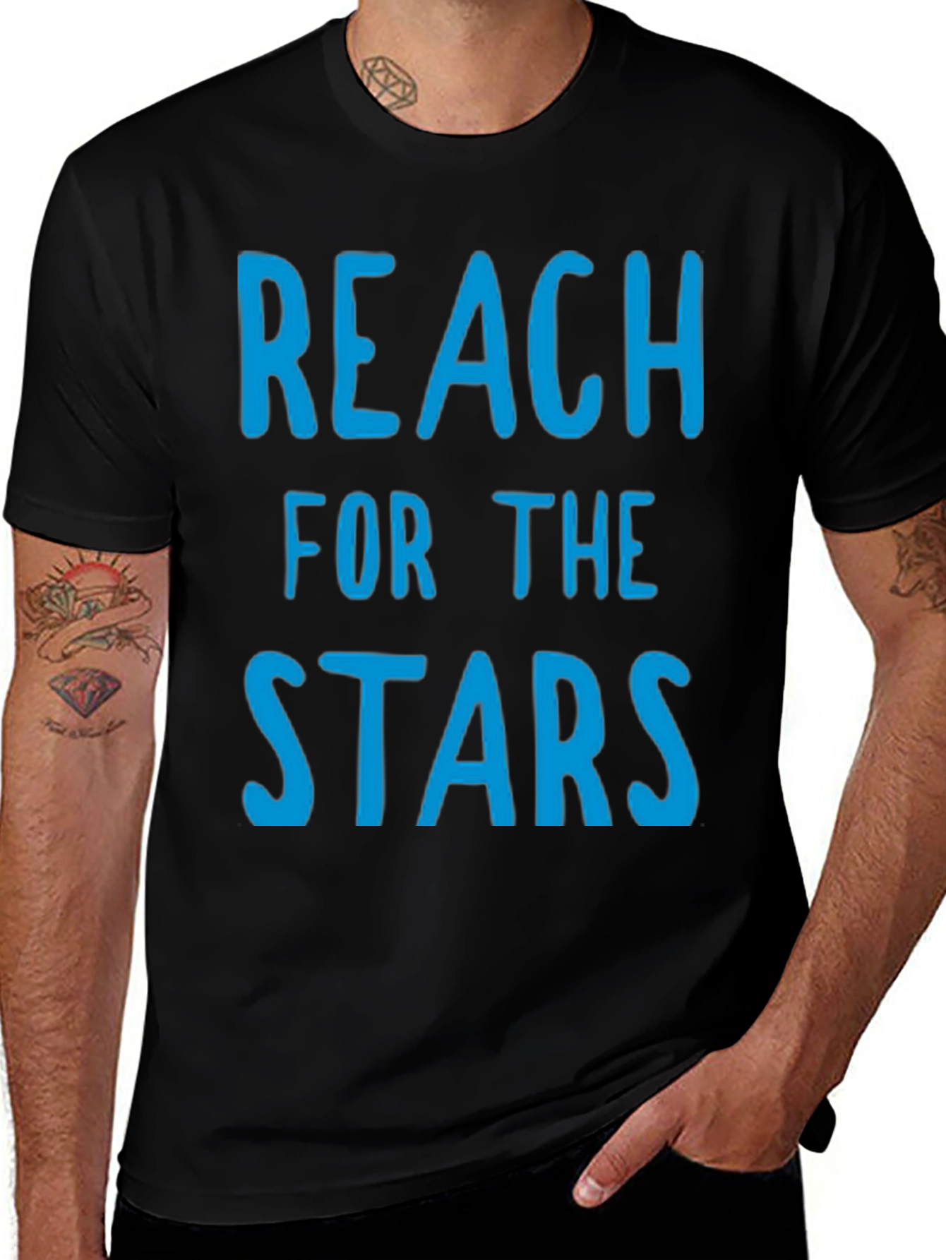 Variant 25 of Reach for the Stars Graphic Tee - Black