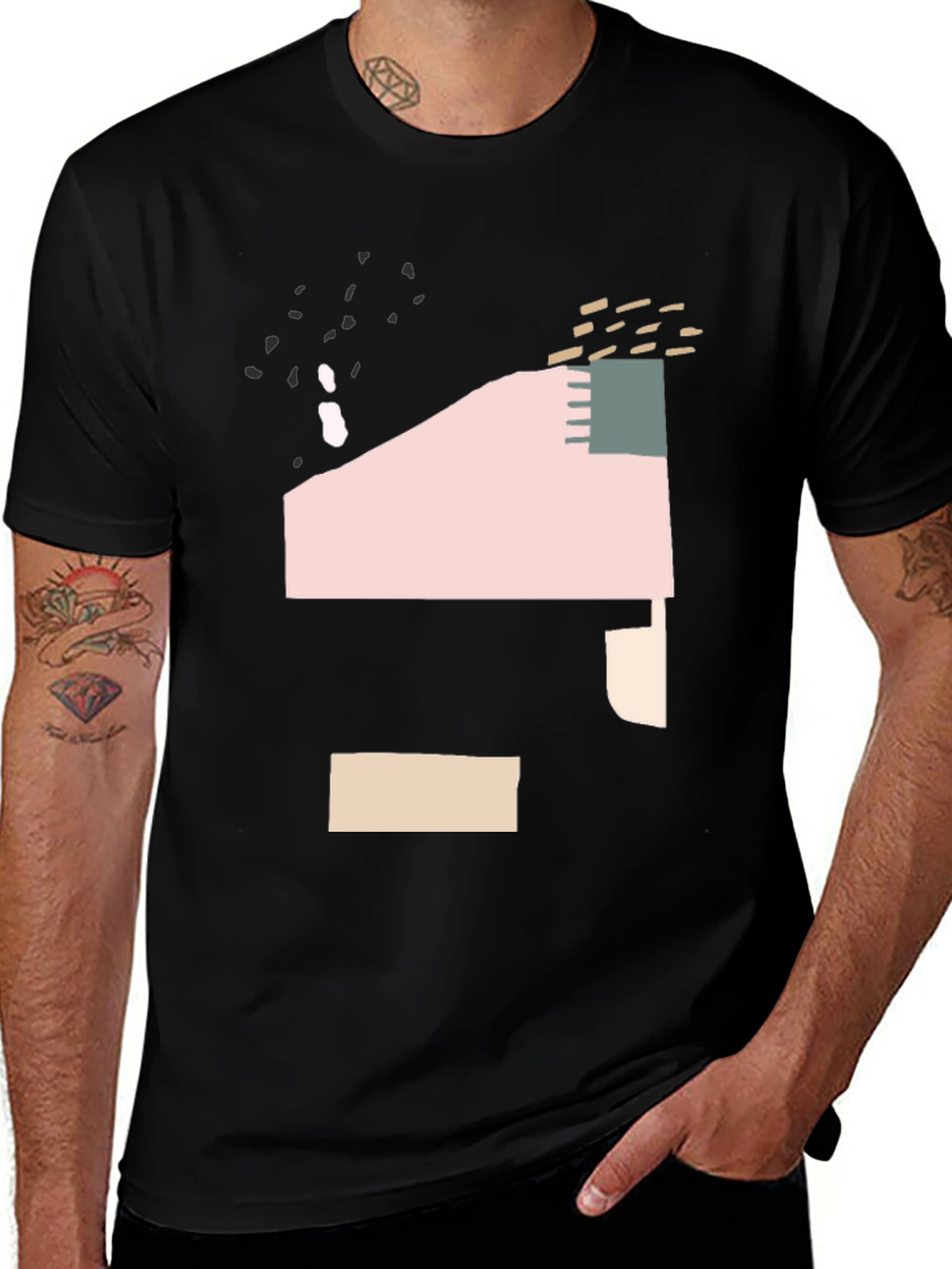 Variant 26 of Abstract Graphic Print T-Shirt - Modern Art Tee