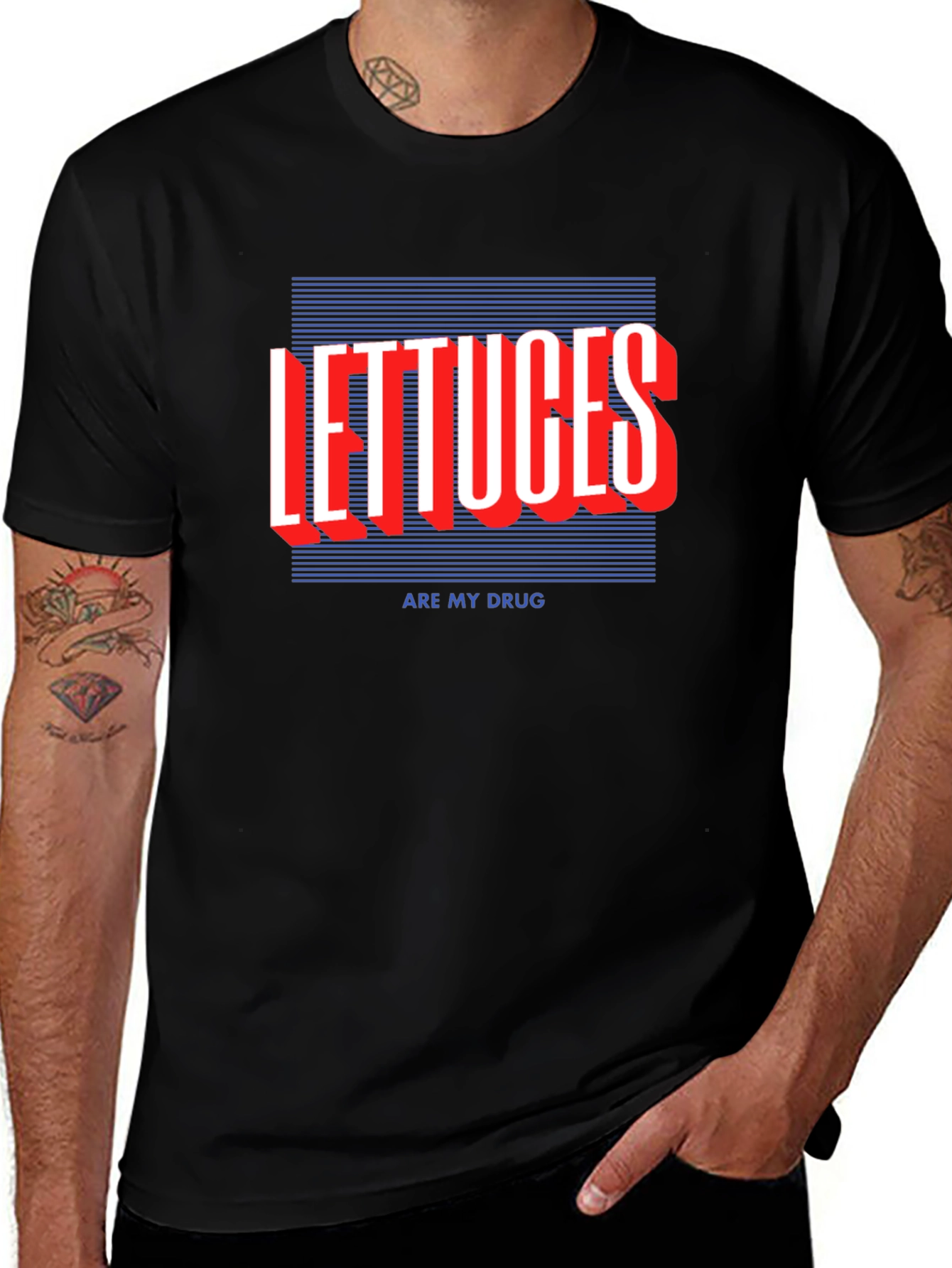 Variant 8 of Lettuces Are My Drug Graphic T-Shirt