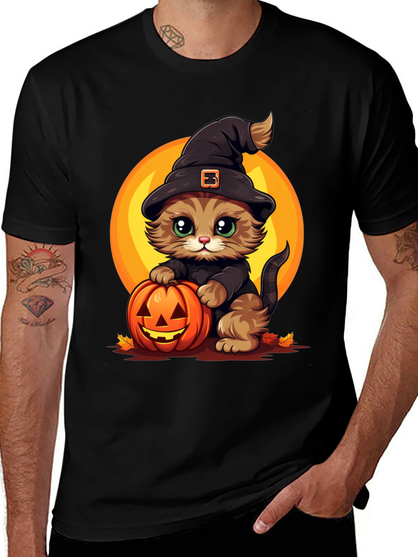 Variant 4 of Halloween Cat T-Shirt