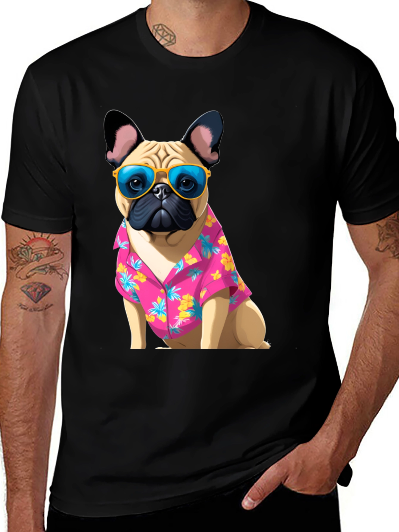 Dog Hawaiian Shirt Men's Graphic Tee