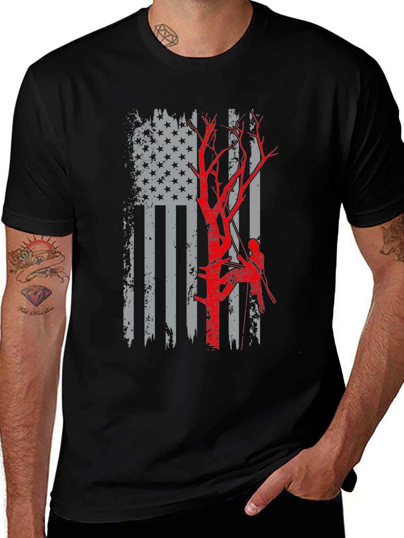 Arborist American Flag T-Shirt