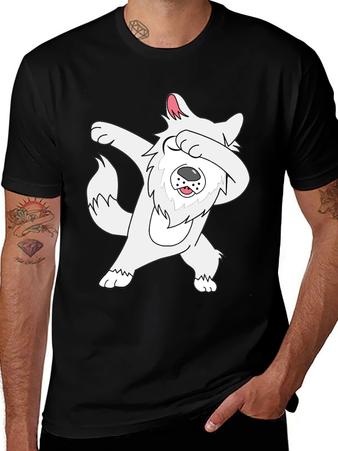 Variant 6 of Dabbing Dog Graphic T-Shirt - Fun & Stylish Tee