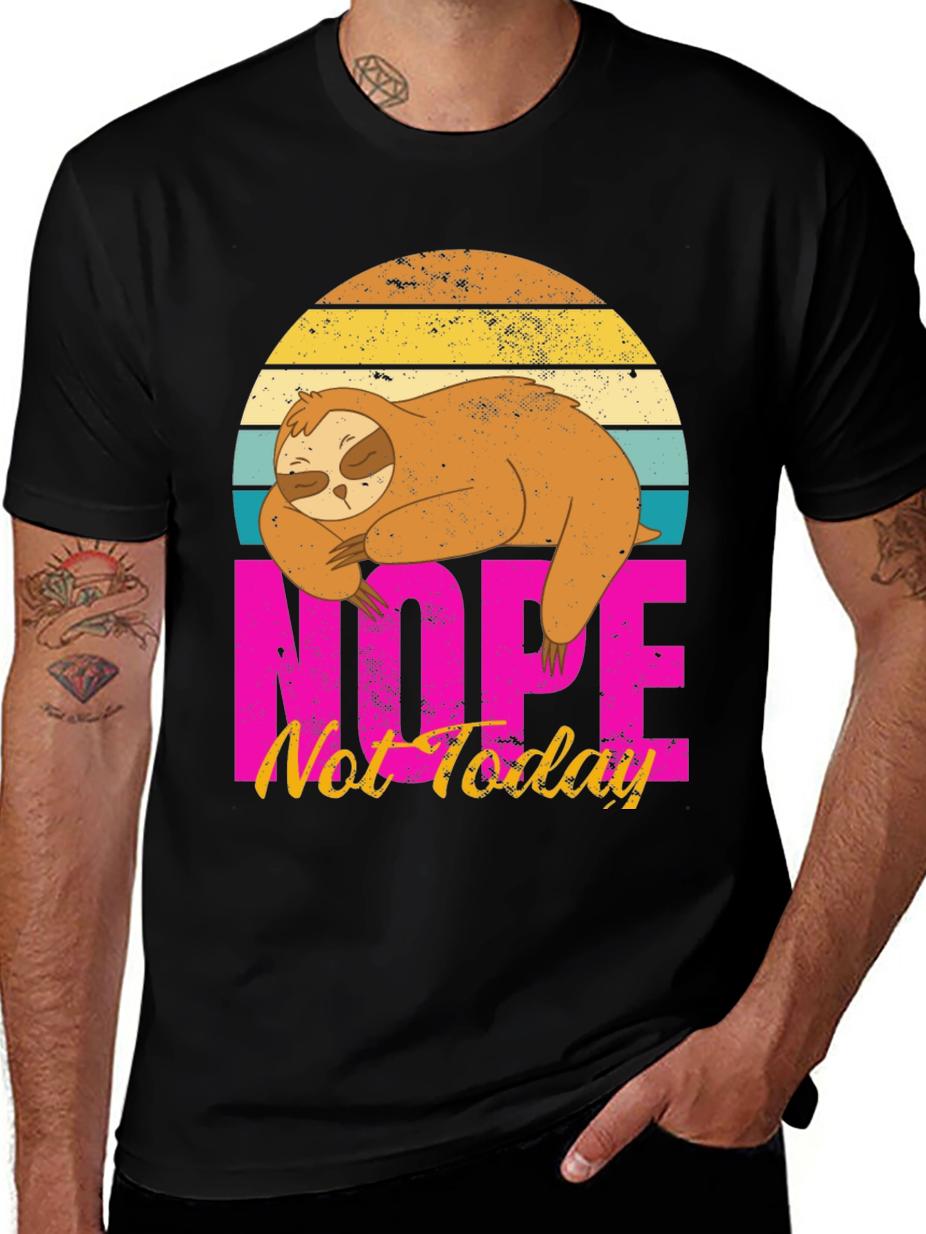 Variant 2 of Nope Not Today Sloth Graphic T-Shirt
