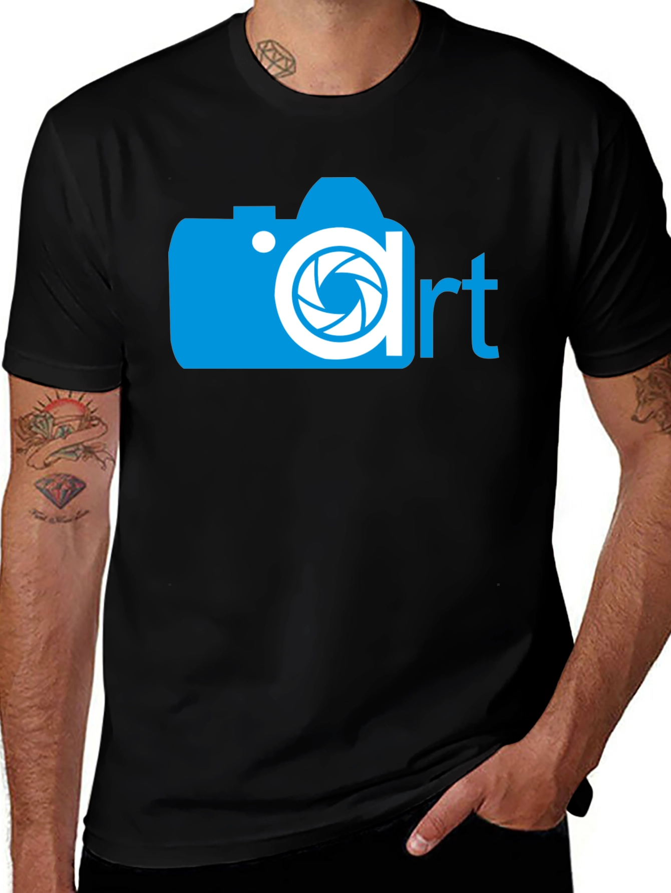 Variant 28 of Artistic Camera Design Black T-Shirt