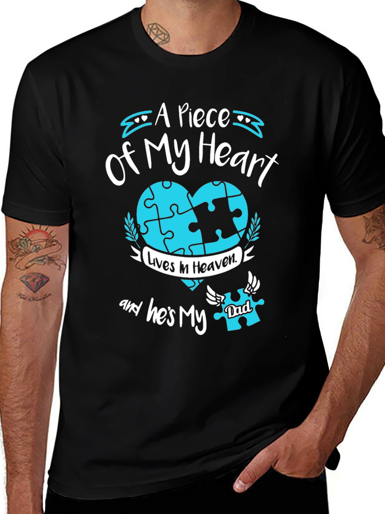 A Piece of My Heart Heaven Dad T-Shirt