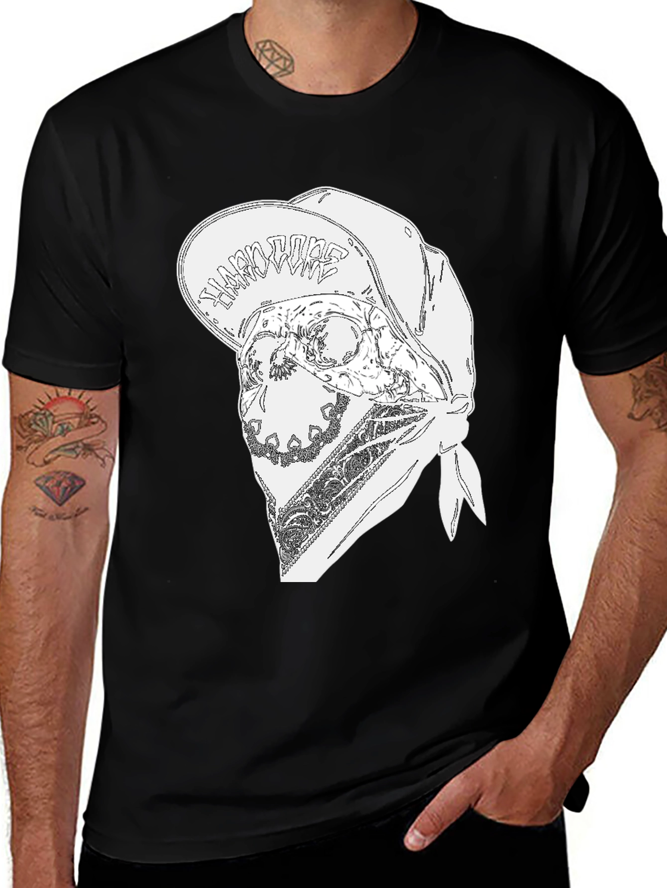 Variant 21 of Hardcore Skull Graphic Tee