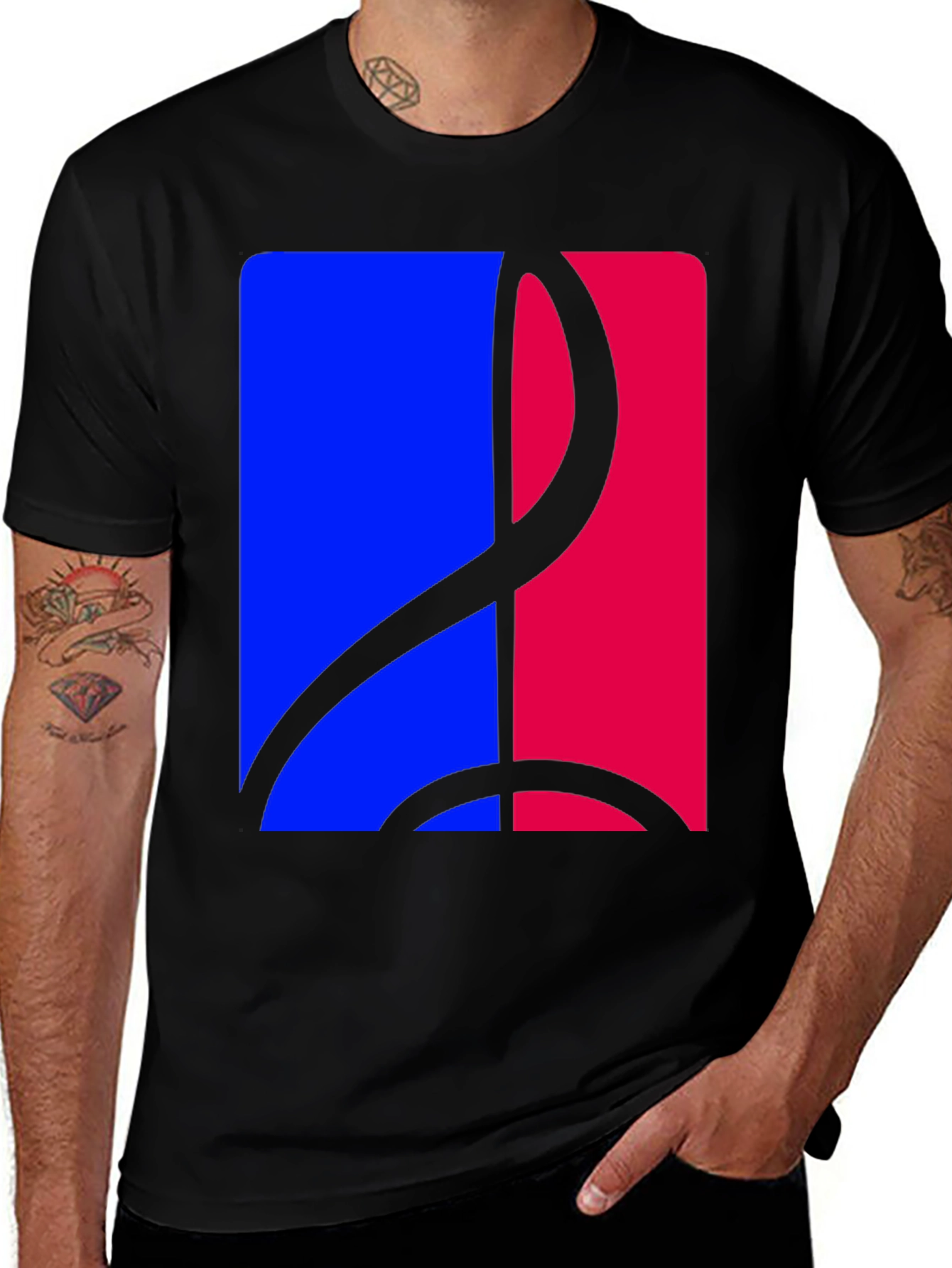 Variant 8 of Abstract Color Block Graphic Tee