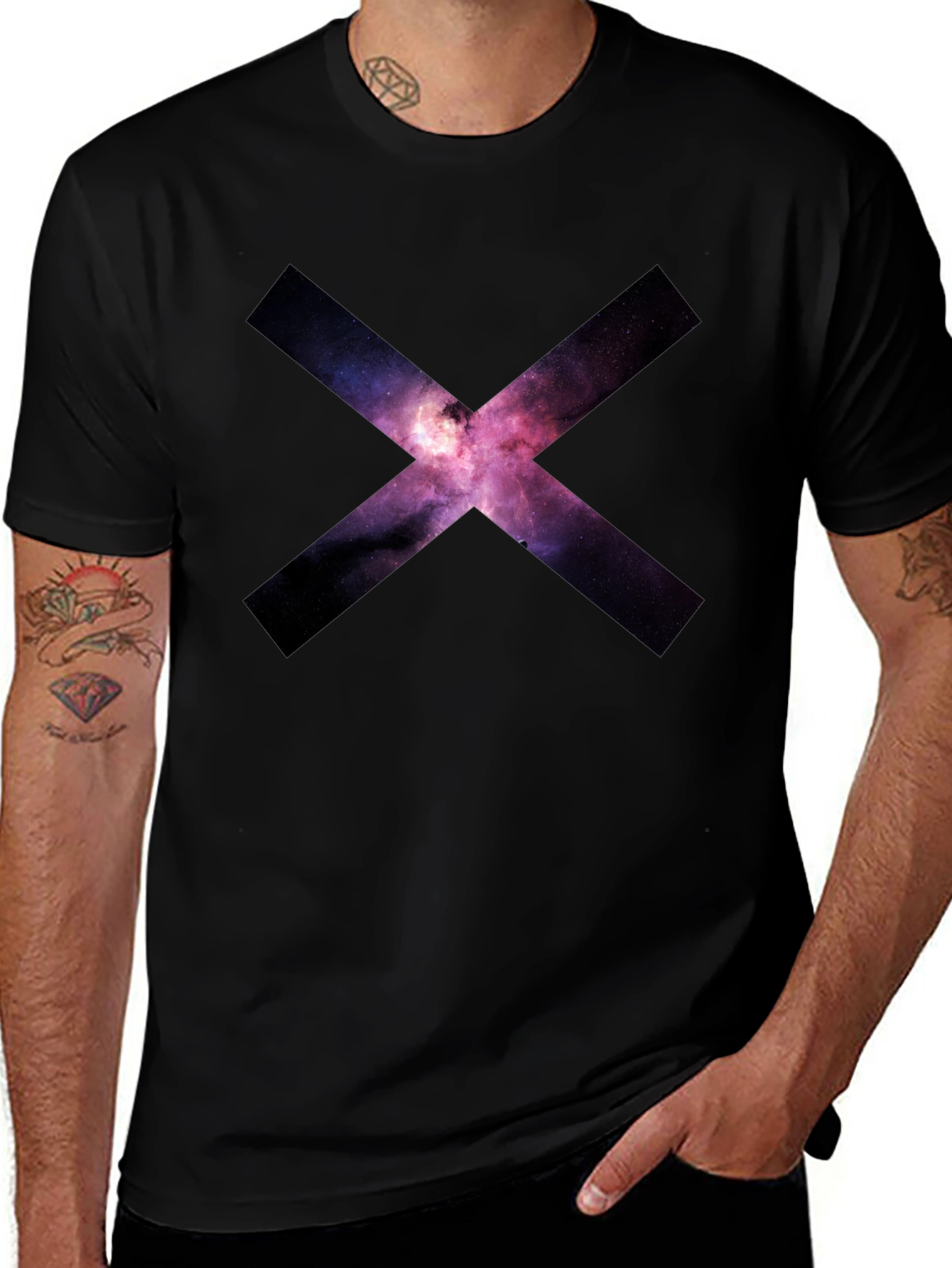 Variant 28 of Galaxy X Graphic Black T-Shirt