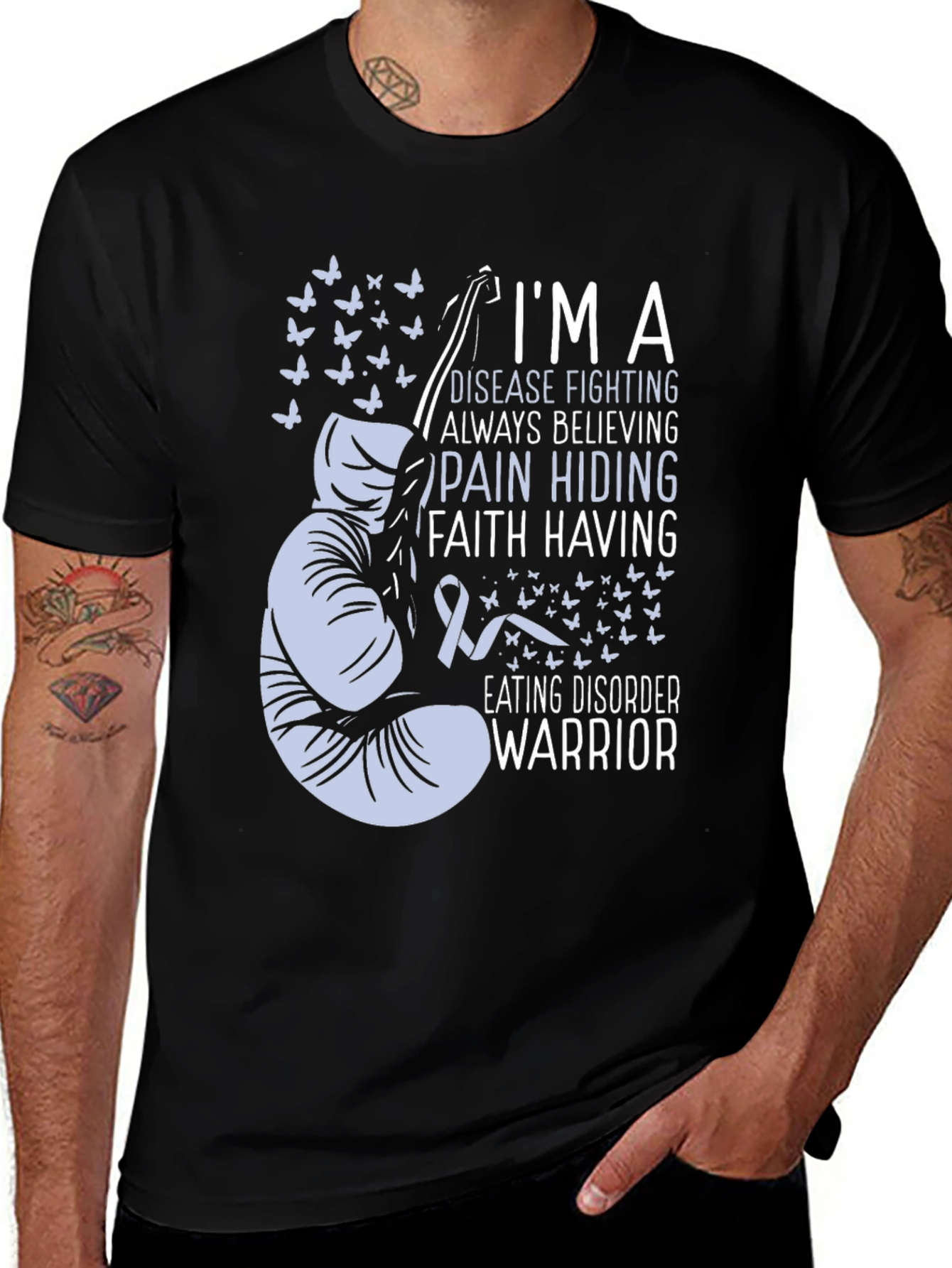 Eating Disorder Warrior T-Shirt - Disease Fighting Awareness