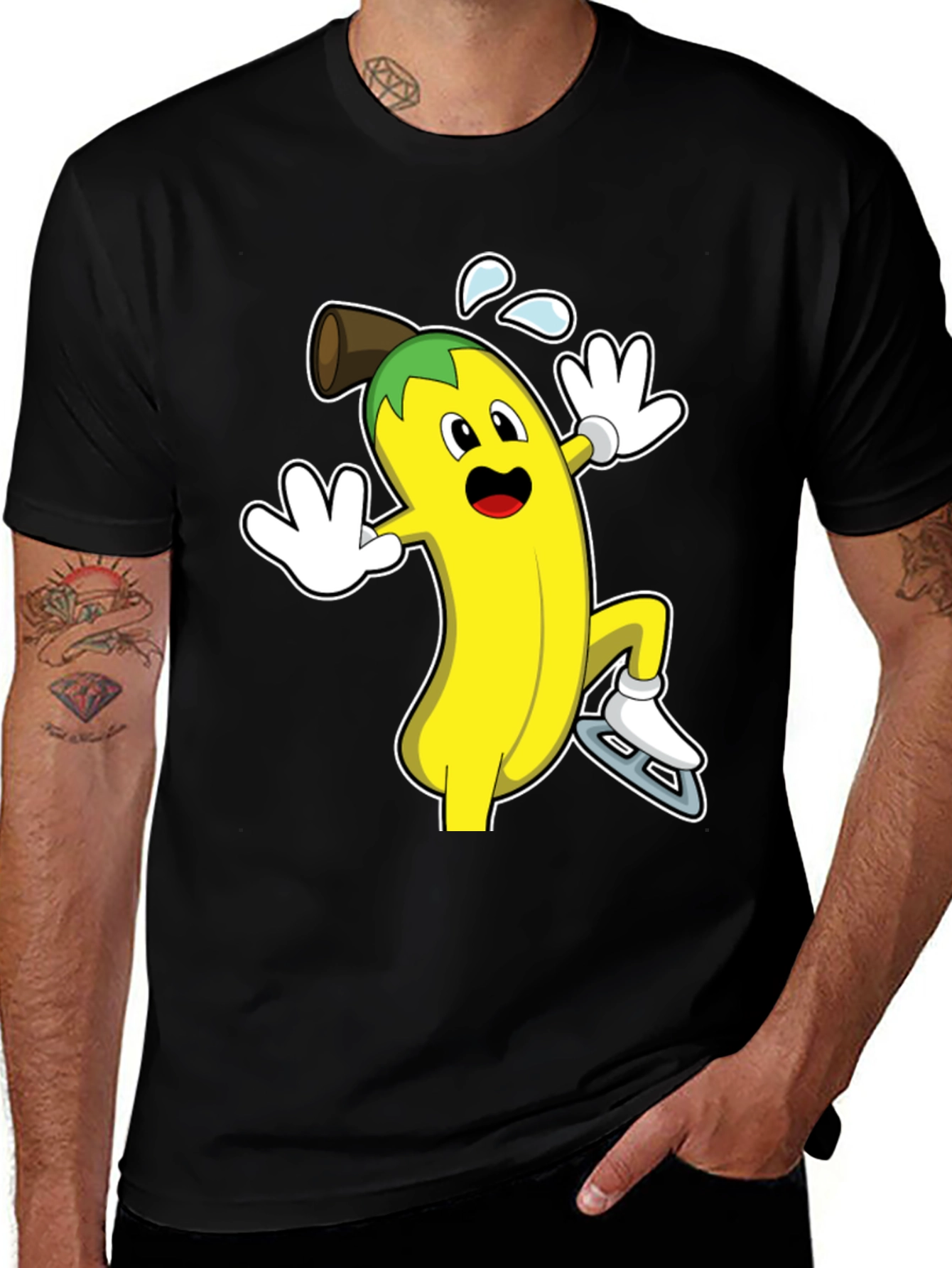 Variant 12 of Banana Ice Skating T-Shirt - Fun & Unique Design