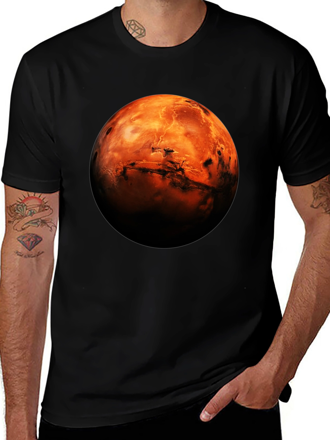 Mars Graphic T-Shirt - Space Enthusiast Tee