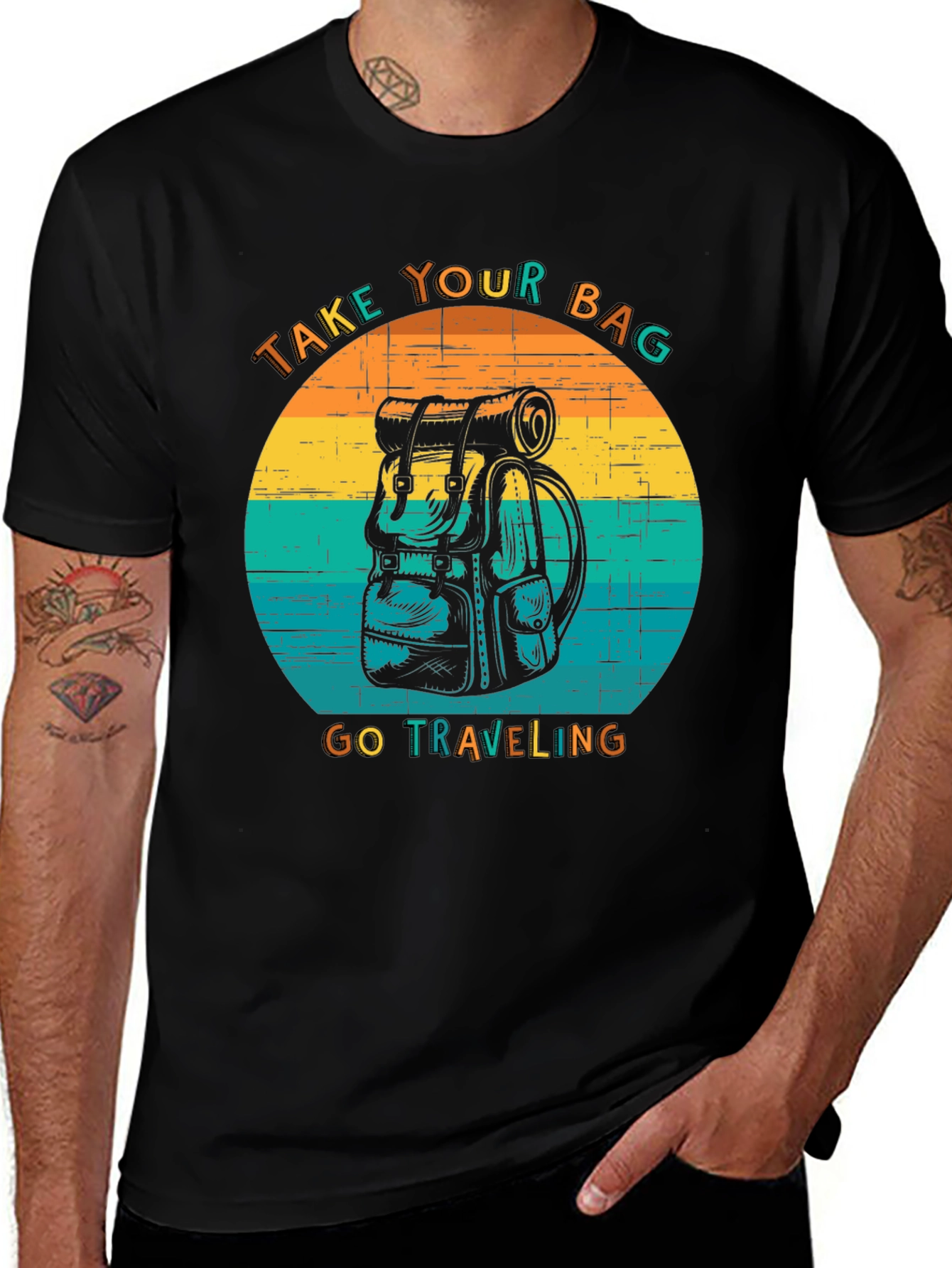 Variant 21 of Take Your Bag Go Traveling T-Shirt