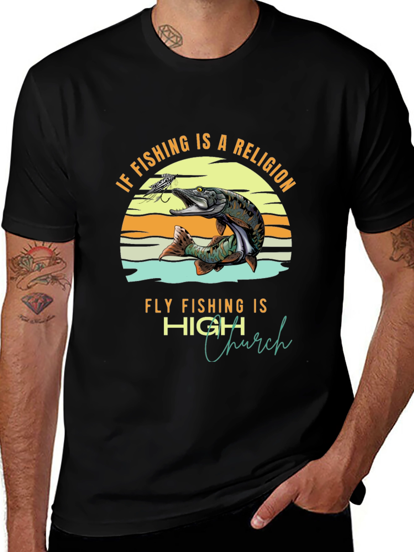 Variant 15 of Fishing Religion T-Shirt
