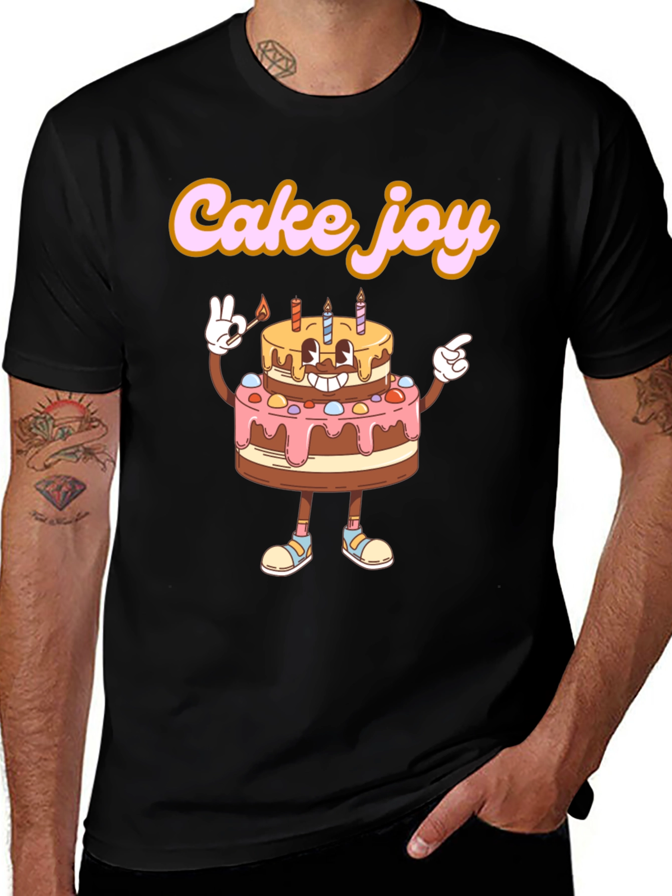 Cake Joy T-Shirt - Fun Cartoon Design