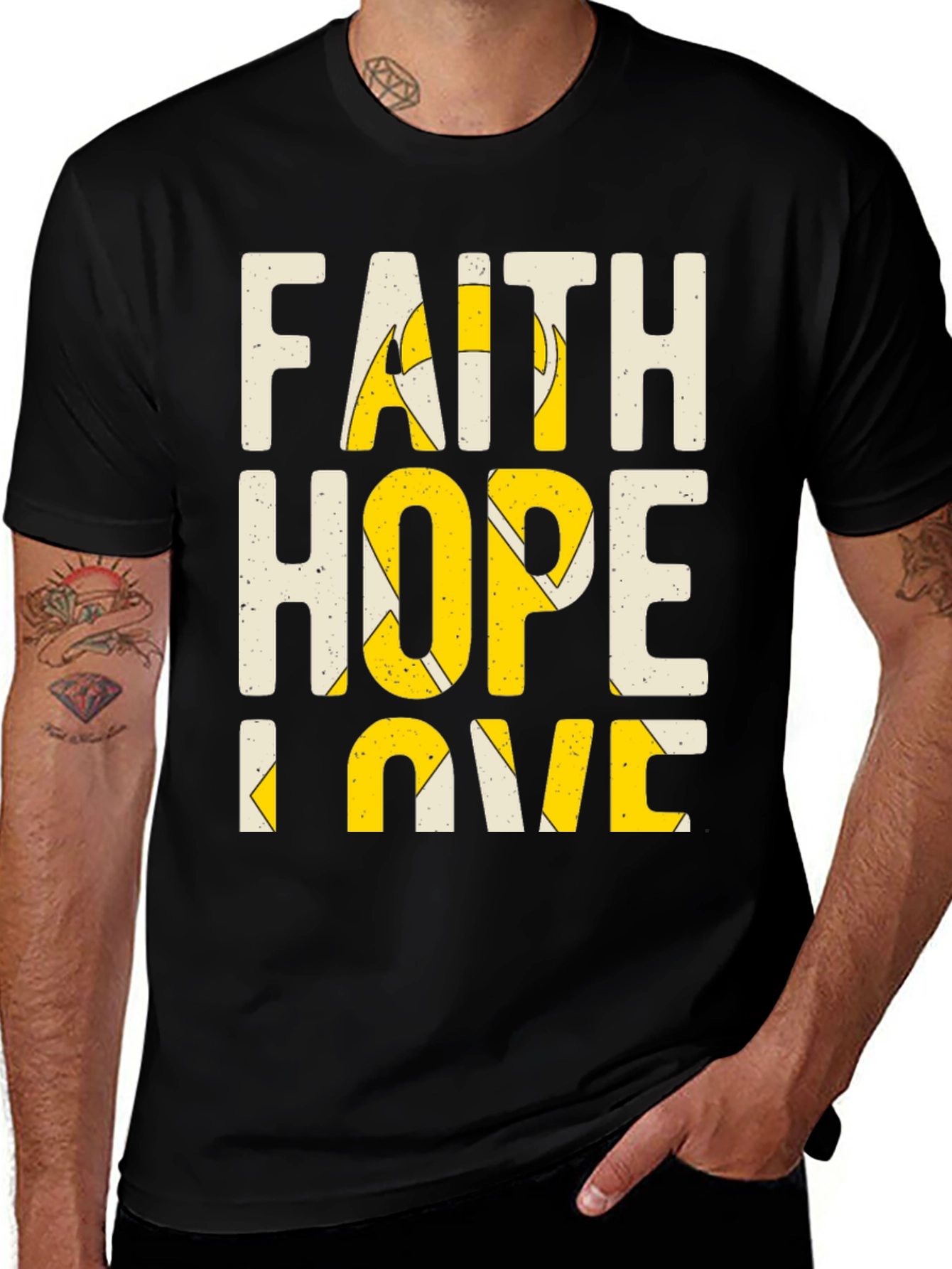 Variant 21 of Faith Hope Love Graphic T-Shirt