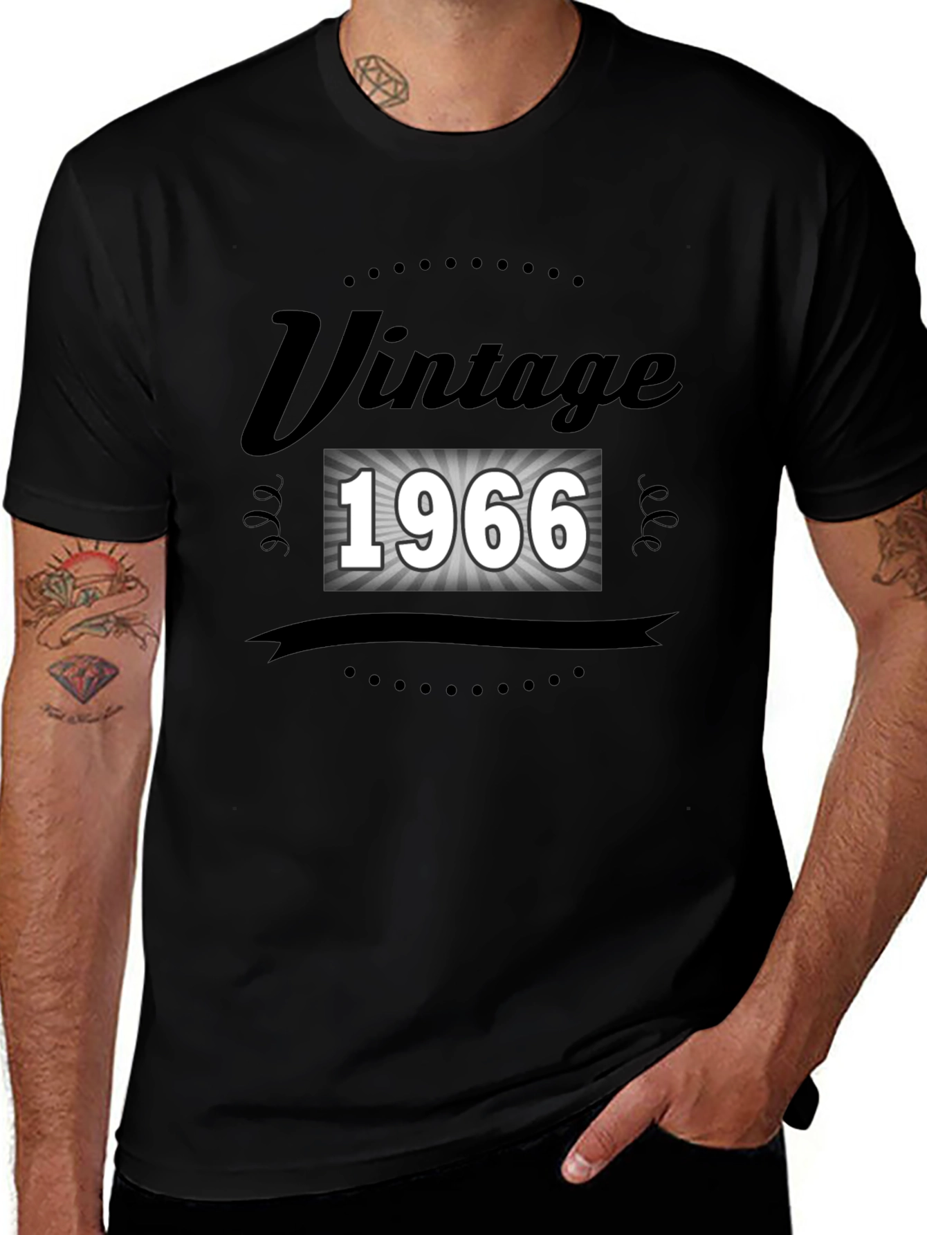 Variant 12 of Vintage 1966 Graphic Tee - Birthday Gift