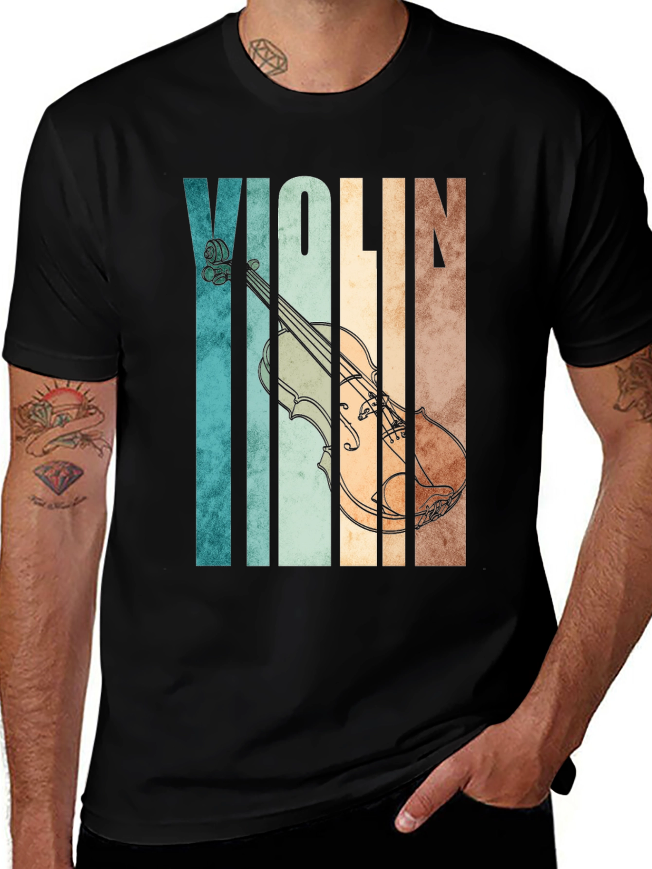 Variant 9 of Vintage Violin T-Shirt - Music Lover Tee