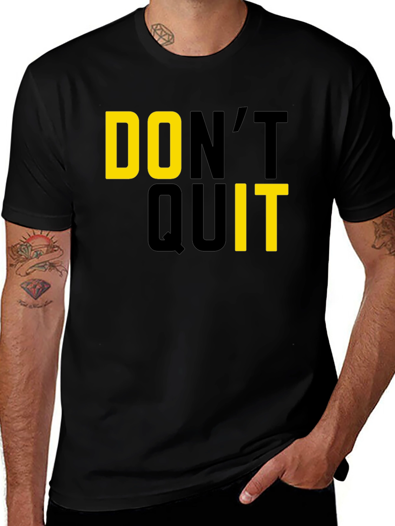 Variant 18 of Motivational Don't Quit T-Shirt - Black
