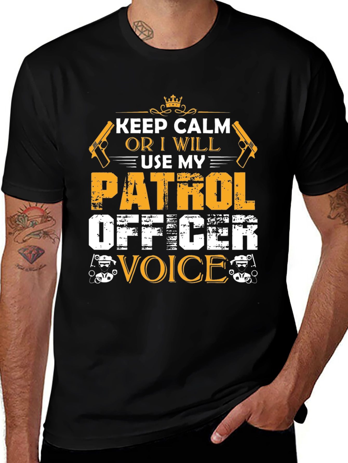Variant 10 of Keep Calm Patrol Officer Graphic T-Shirt