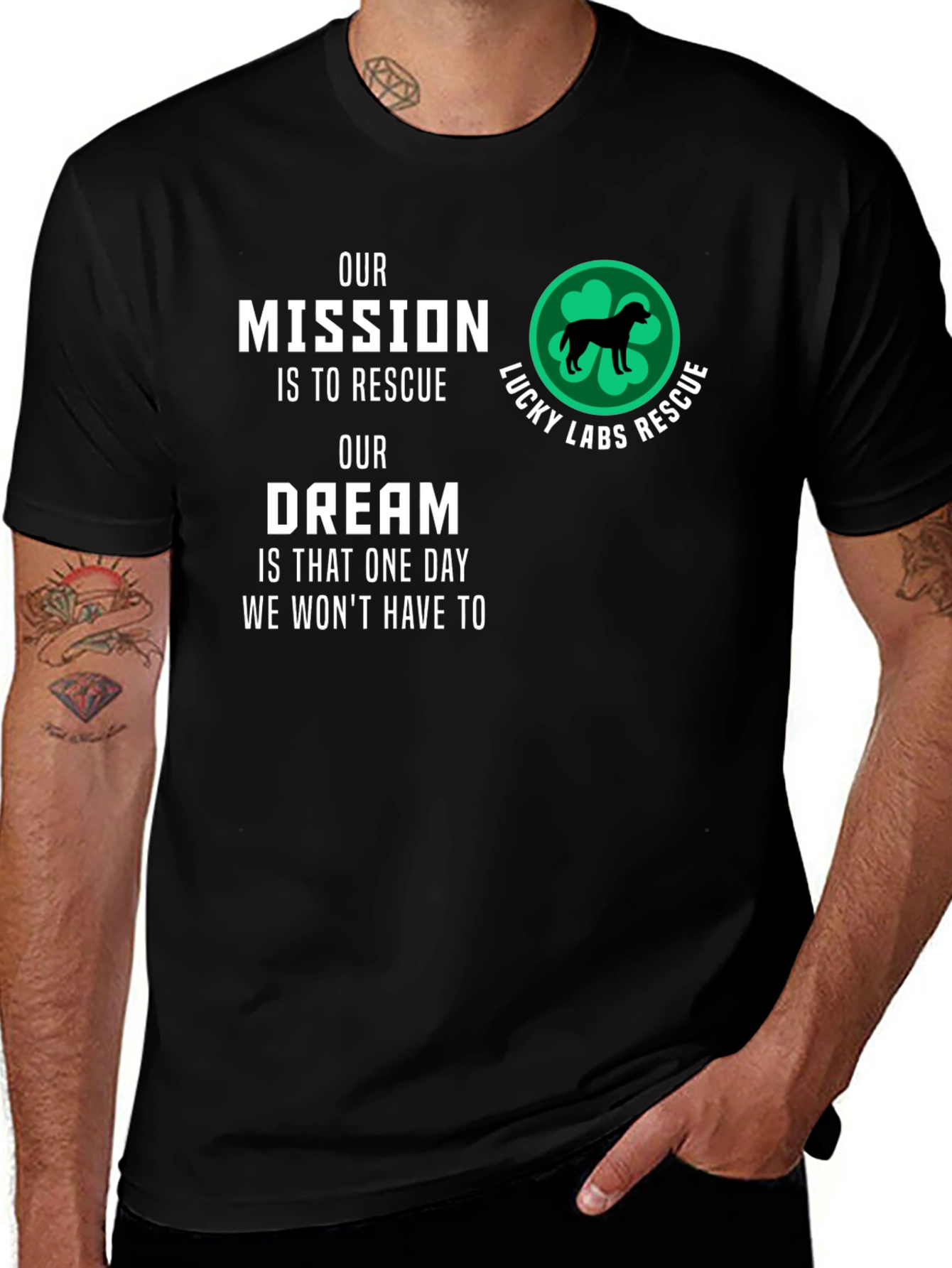 Lucky Labs Rescue T-Shirt - Mission & Dream
