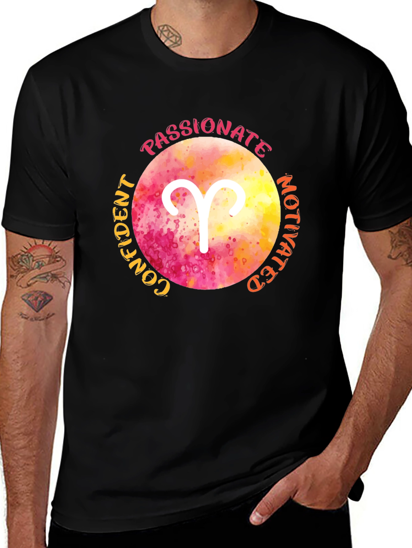 Aries Zodiac T-Shirt: Passionate, Confident & Motivated