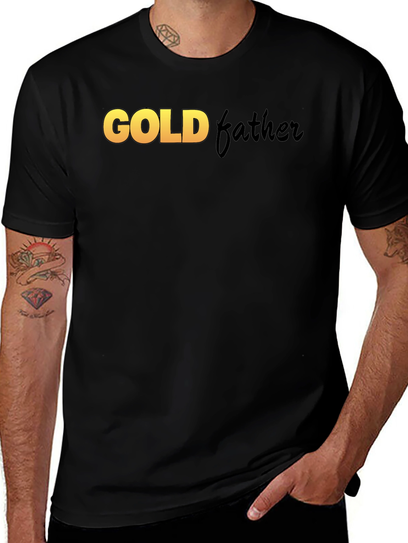 Variant 11 of Goldfather Black T-Shirt - Stylish Graphic Tee