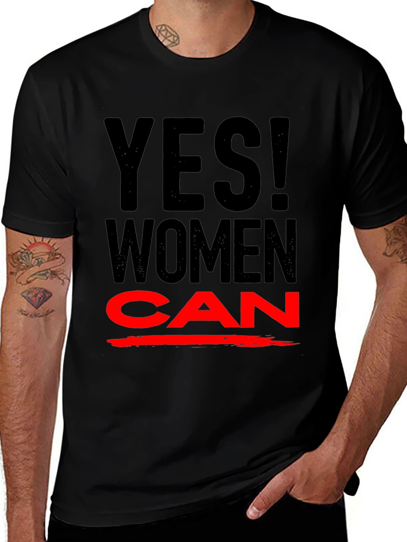 Variant 26 of Yes! Women Can Graphic Tee - Empowerment Shirt