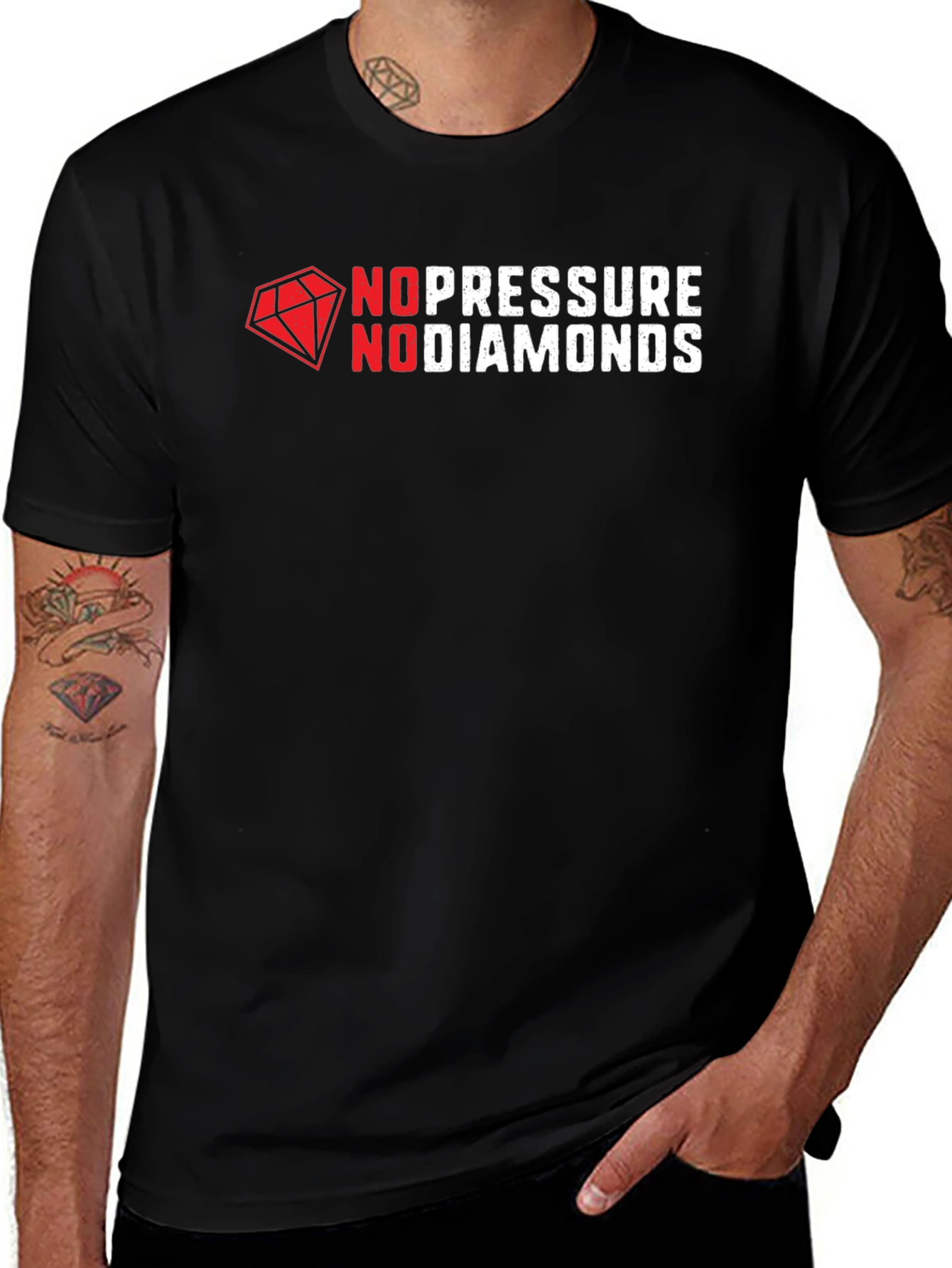 Variant 28 of No Pressure No Diamonds Graphic Tee