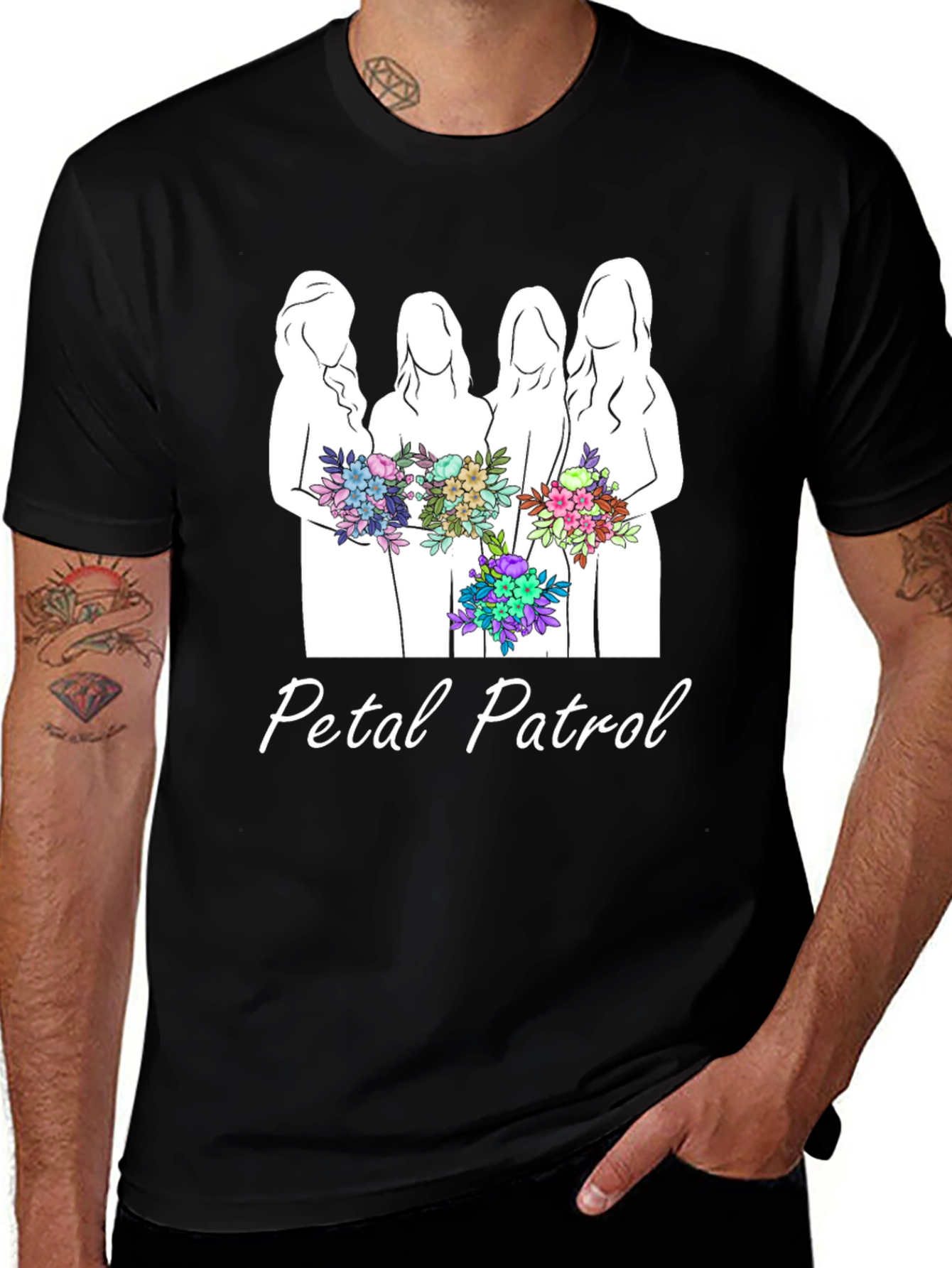 Petal Patrol Graphic T-Shirt - Bridal Party Tee