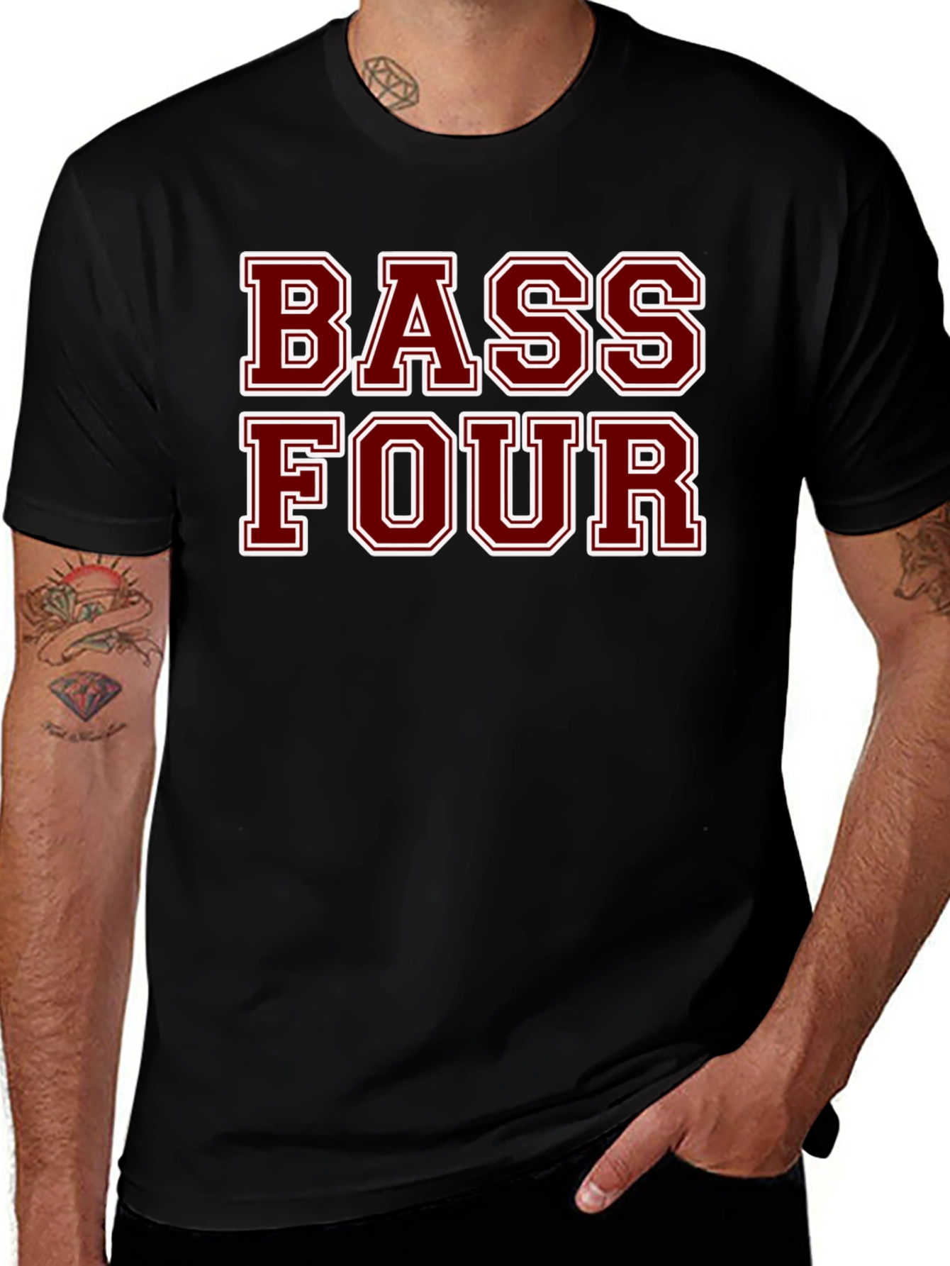 Bass Four T-Shirt - Funny Band Music Tee