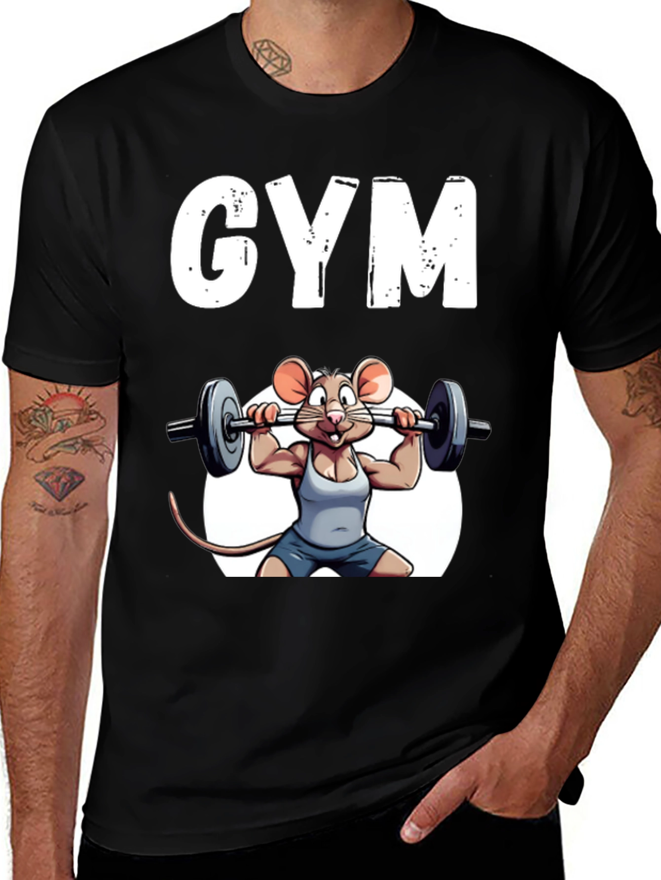 Variant 26 of Funny Mouse Gym T-Shirt