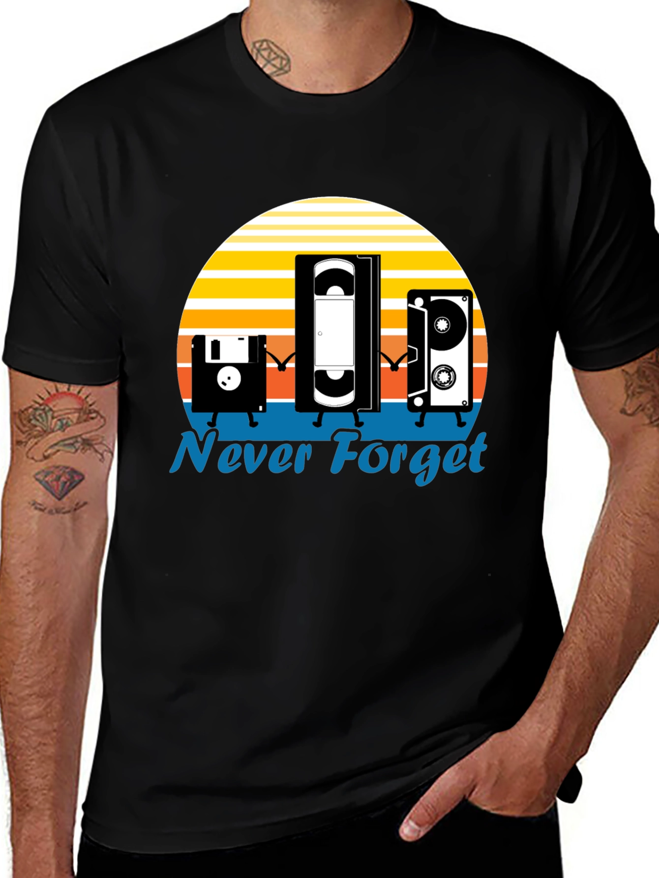 Variant 9 of Never Forget Retro Tech T-Shirt