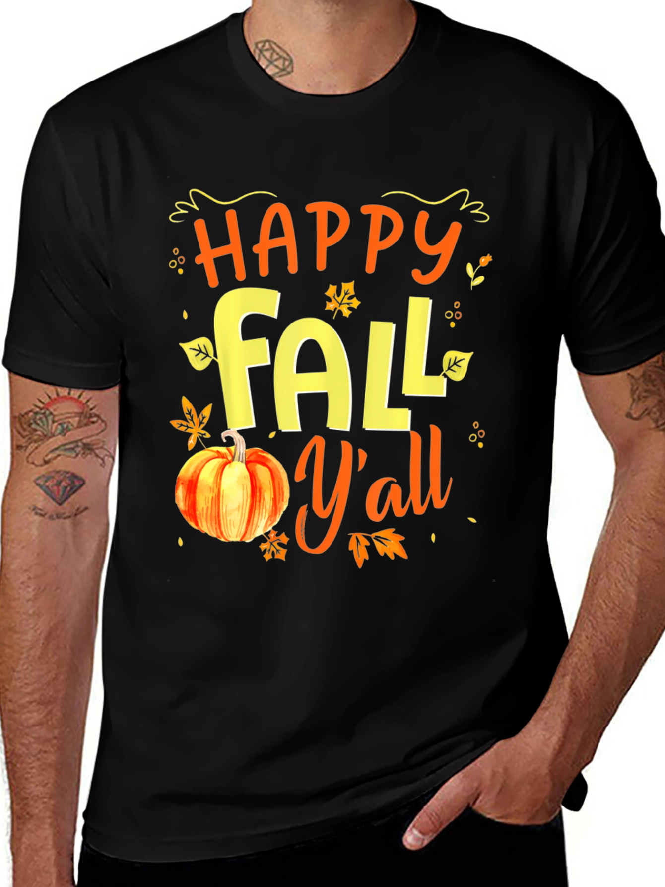Variant 4 of Happy Fall Y'all Graphic T-Shirt