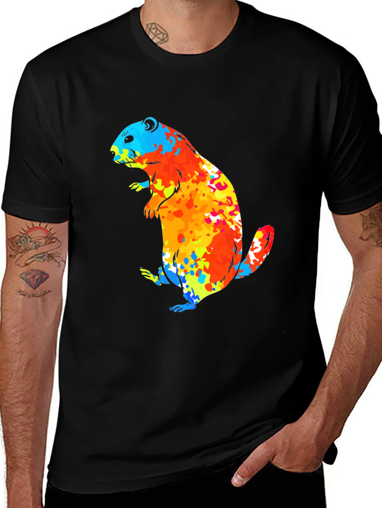 Variant 4 of Vibrant Groundhog Graphic T-Shirt