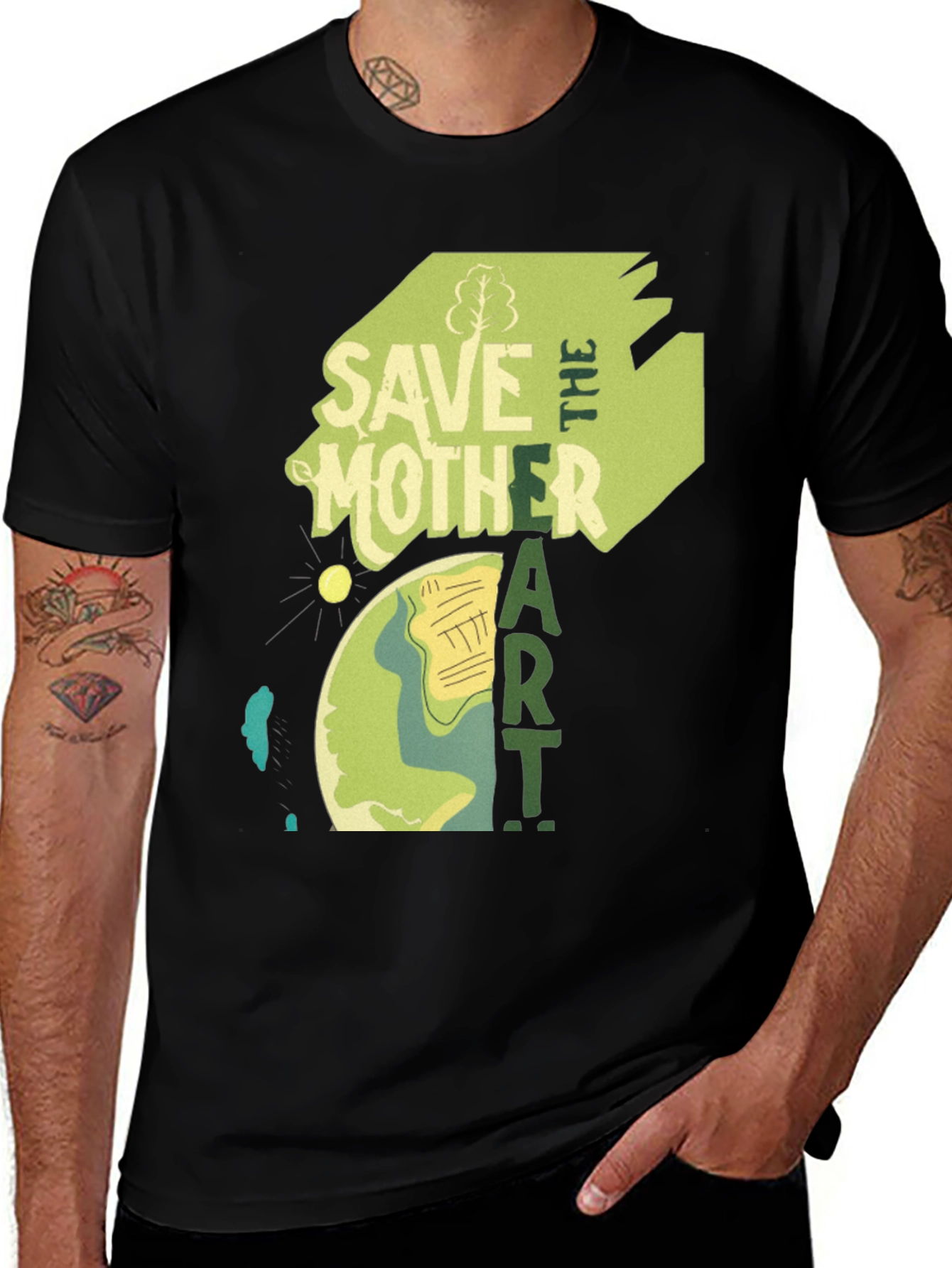 Save Mother Earth Graphic Tee - Eco-Friendly T-Shirt