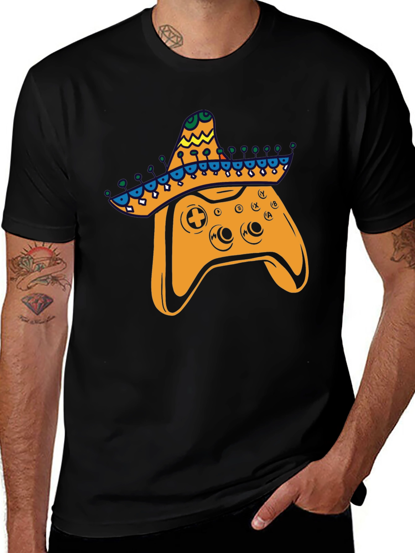 Variant 25 of Gaming Fiesta T-Shirt - Sombrero Controller