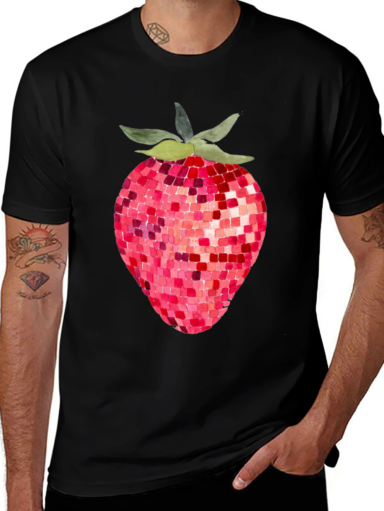 Variant 14 of Strawberry Disco Ball Graphic Tee