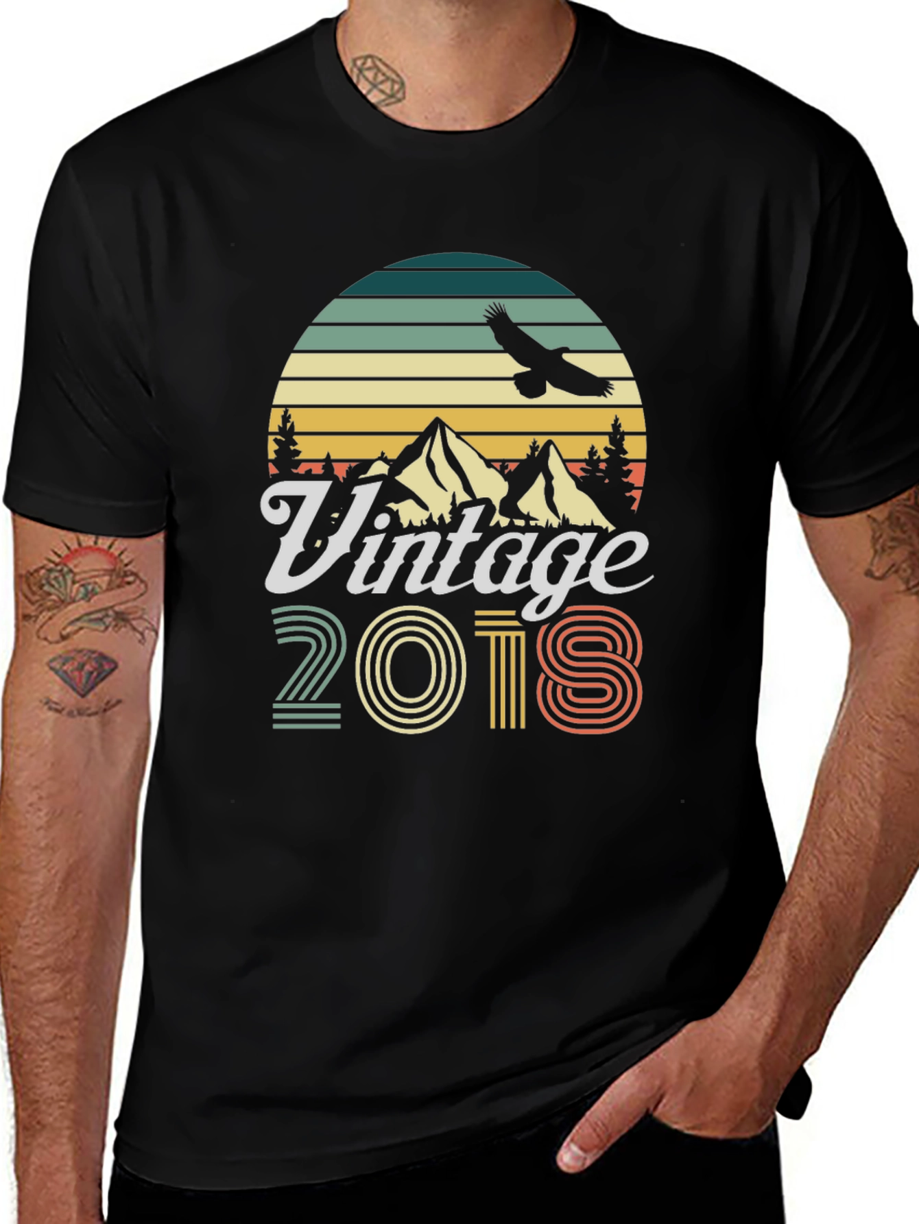 Variant 4 of Vintage 2018 Graphic T-Shirt Retro Style