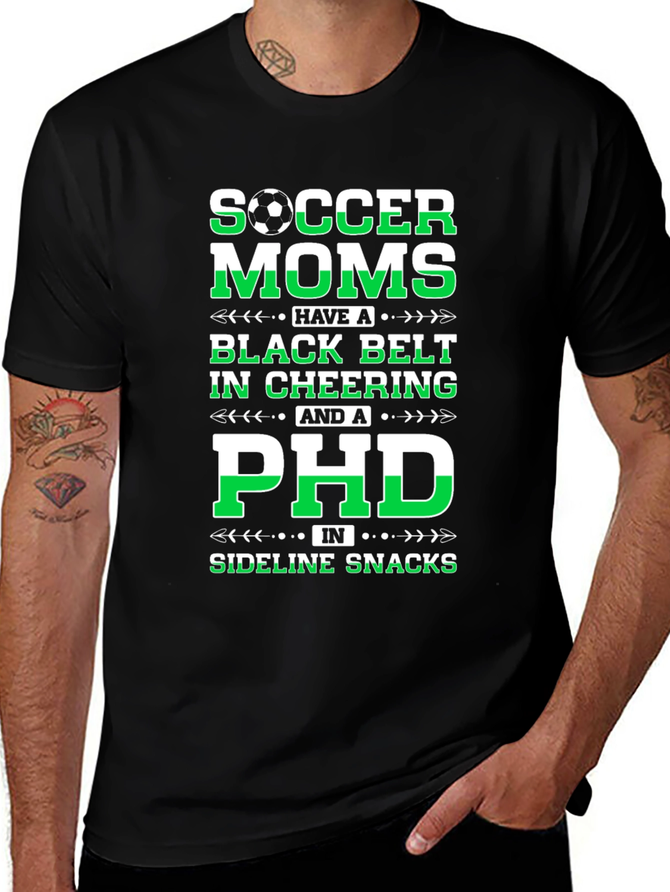 Variant 6 of Soccer Moms Black Belt PhD Graphic Tee